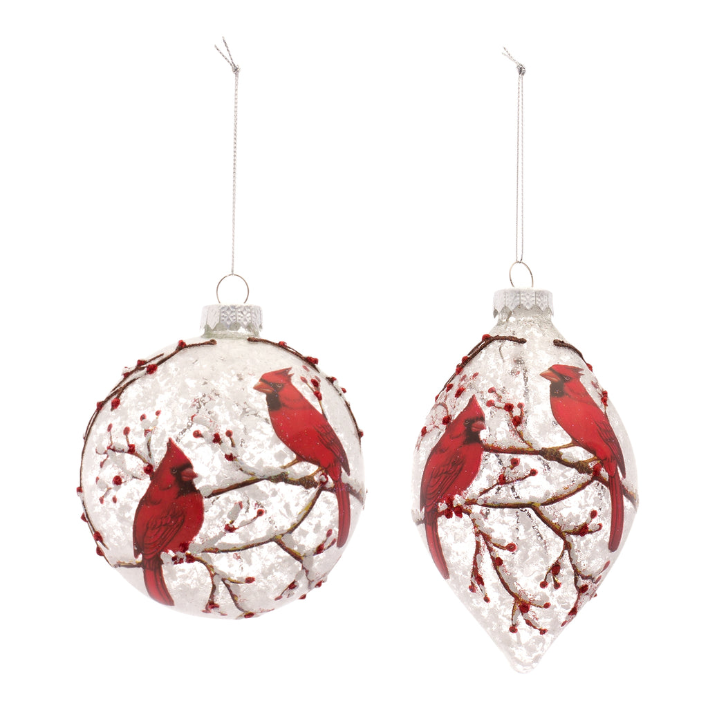 Snowy-Cardinal-Bird-Ornament-with-Berry-Branch-Accent-(Set-of-6)-Faux-Florals