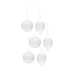 Clear-Glass-Ornament-with-Silver-Bead-Design-(Set-of-6)-Ornaments