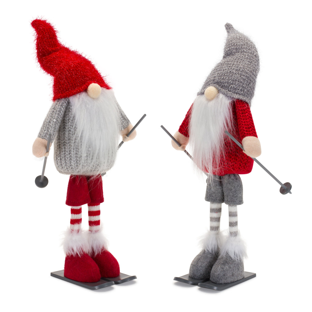 Plush Standing Gnome Skier (Set of 6)