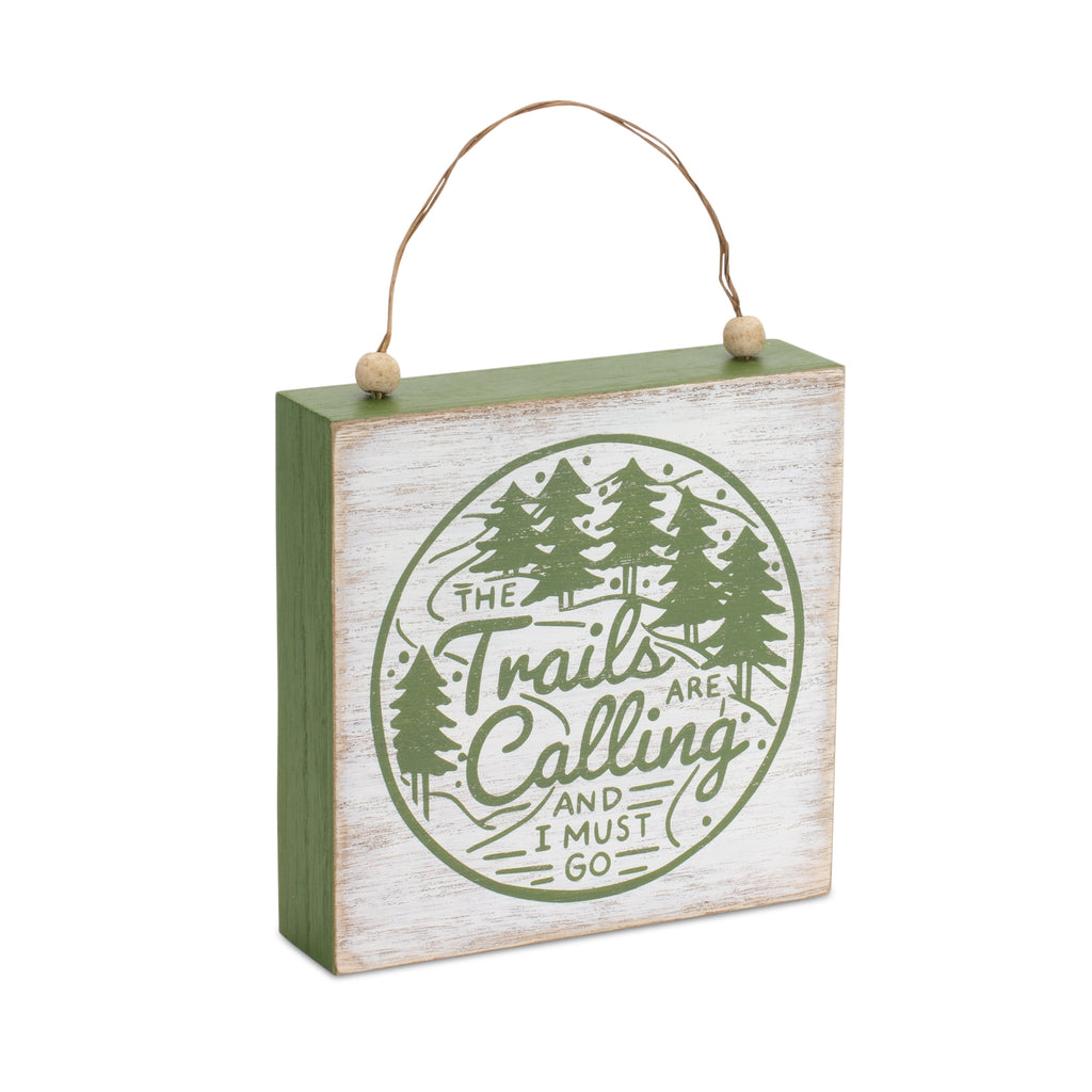 Winter Cabin and Trails Sentiment Sign (Set of 4)