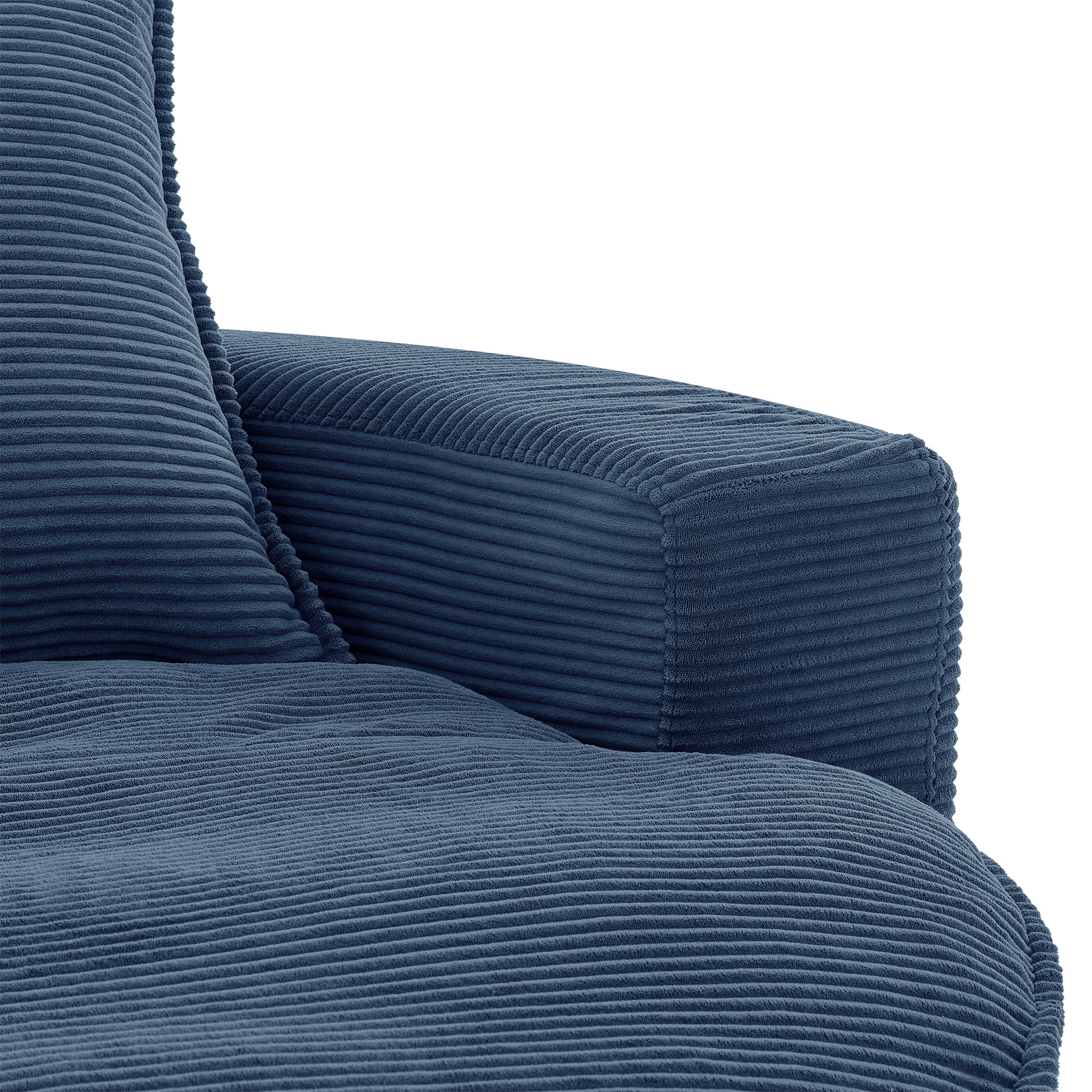 Corduroy 360° Swivel Accent Barrel Chair with 3 Removable Pillows