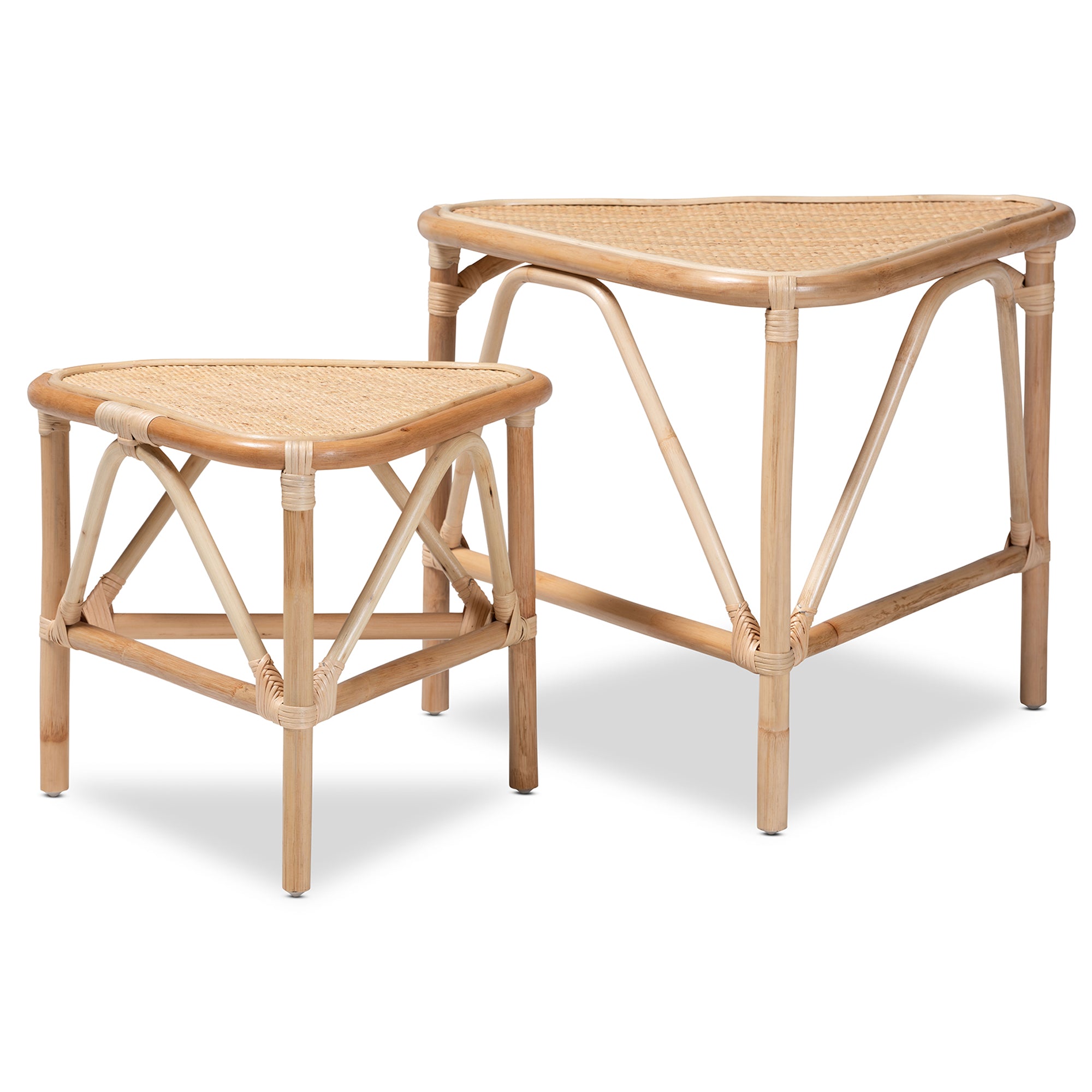 Luma Rattan Nesting Tables Set of Two
