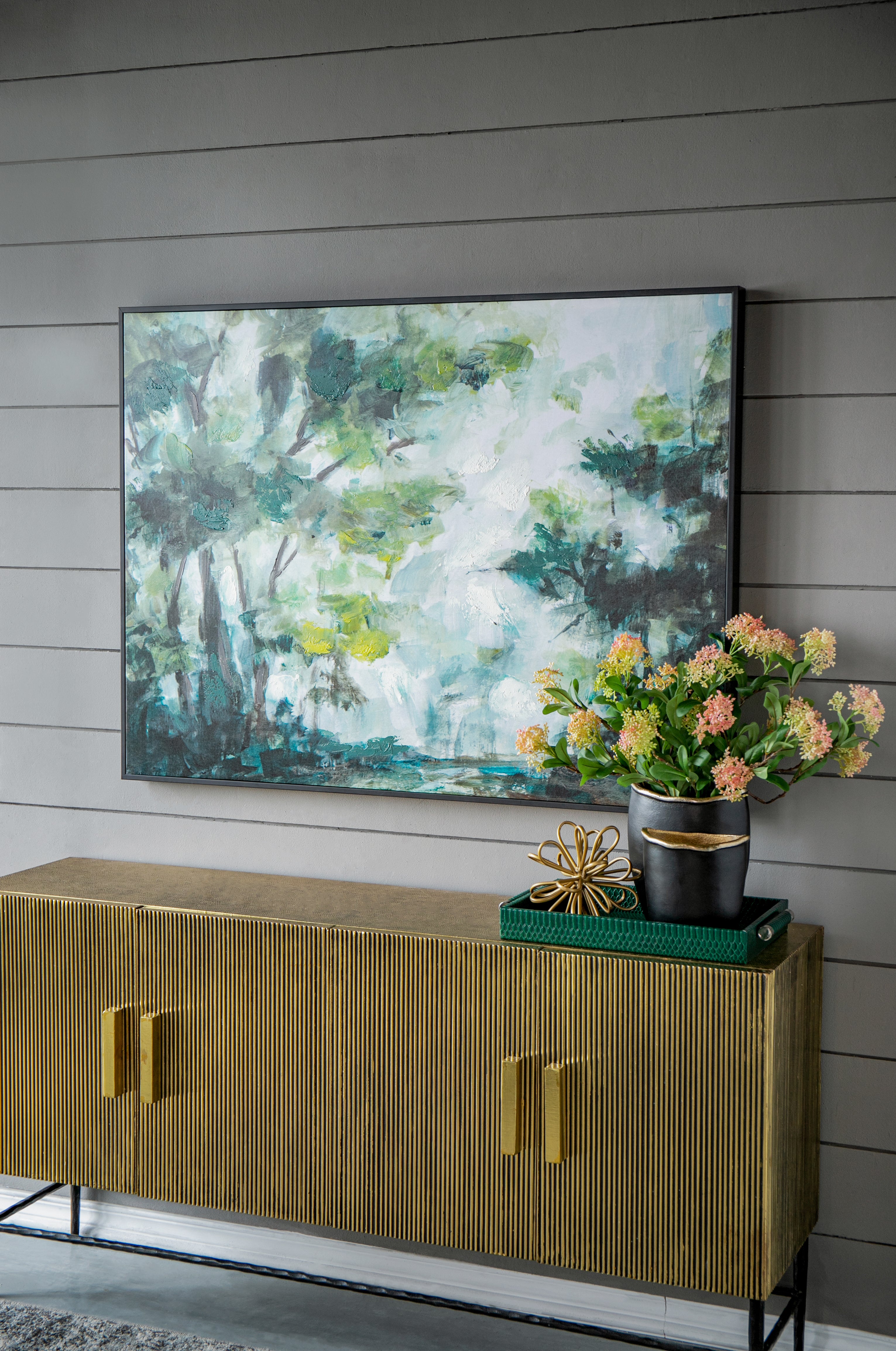 Multicolored Forest Landscape Wall Art