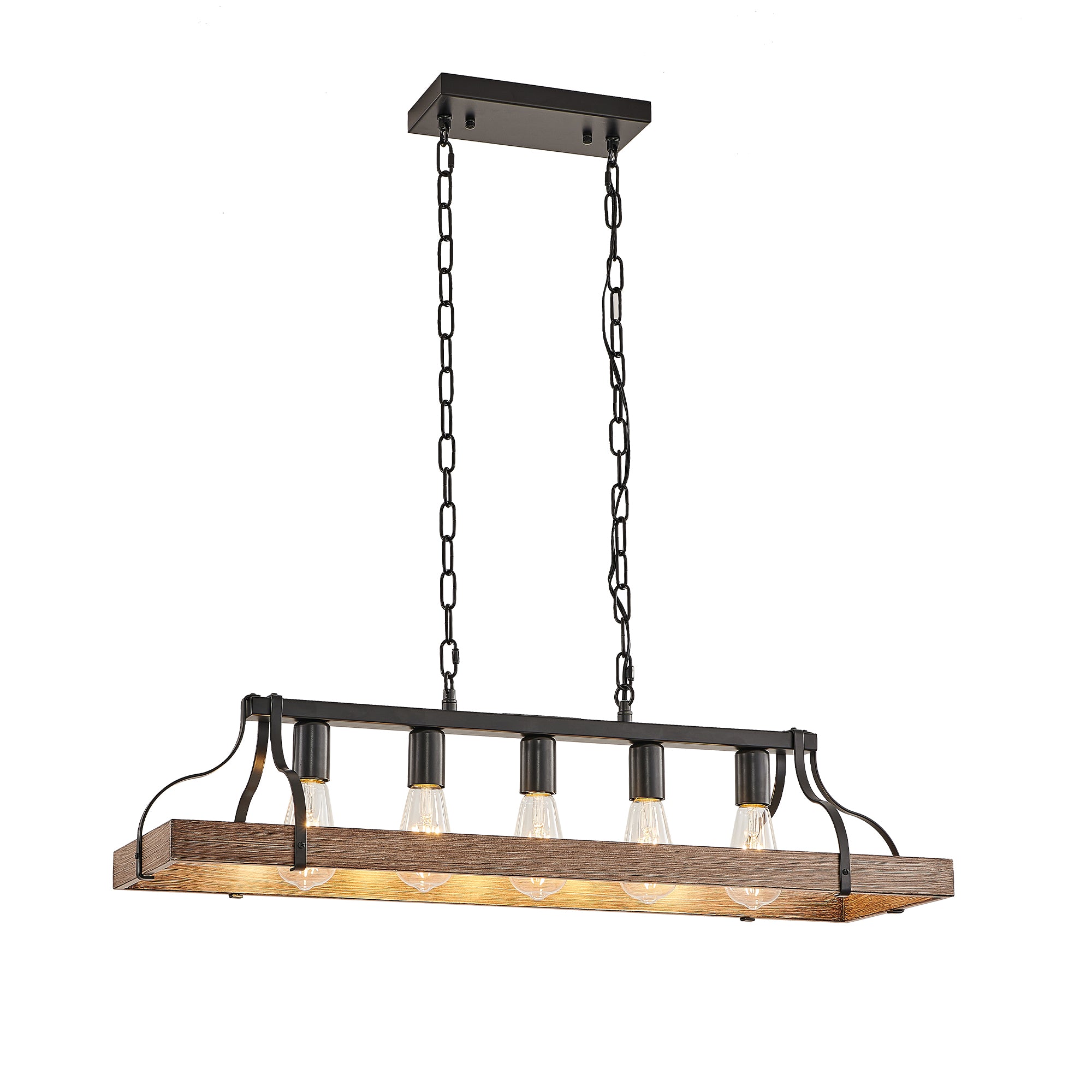 Modern Farmhouse Two-Tone Pendant Light