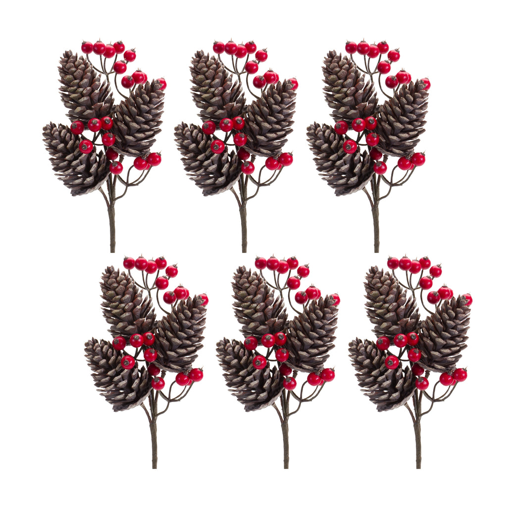 Winter-Pinecone-and-Berry-Pick-(Set-of-6)-Decor