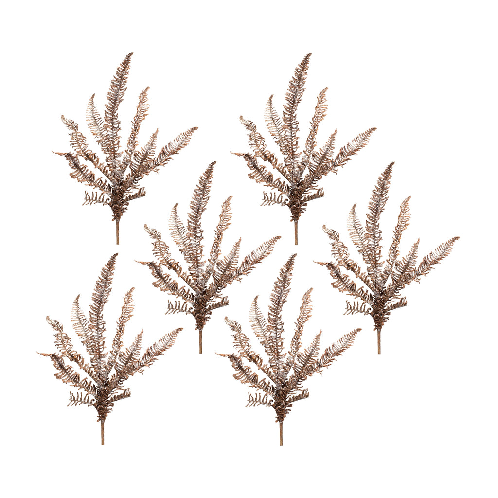 Icy-Winter-Fern-Spray-(Set-of-6)-Faux-Florals