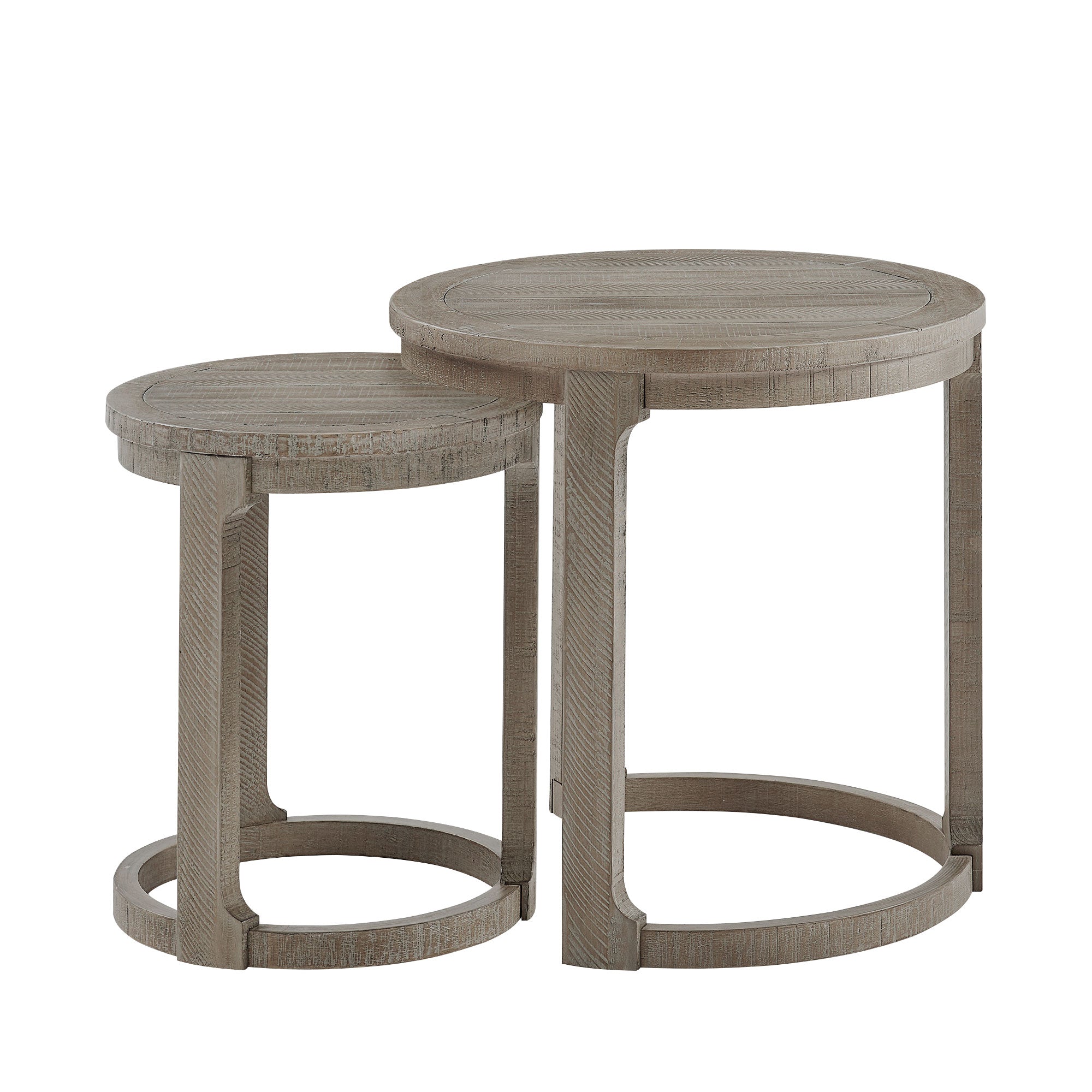 Modern Farmhouse Set of 2 Nesting Accent Tables