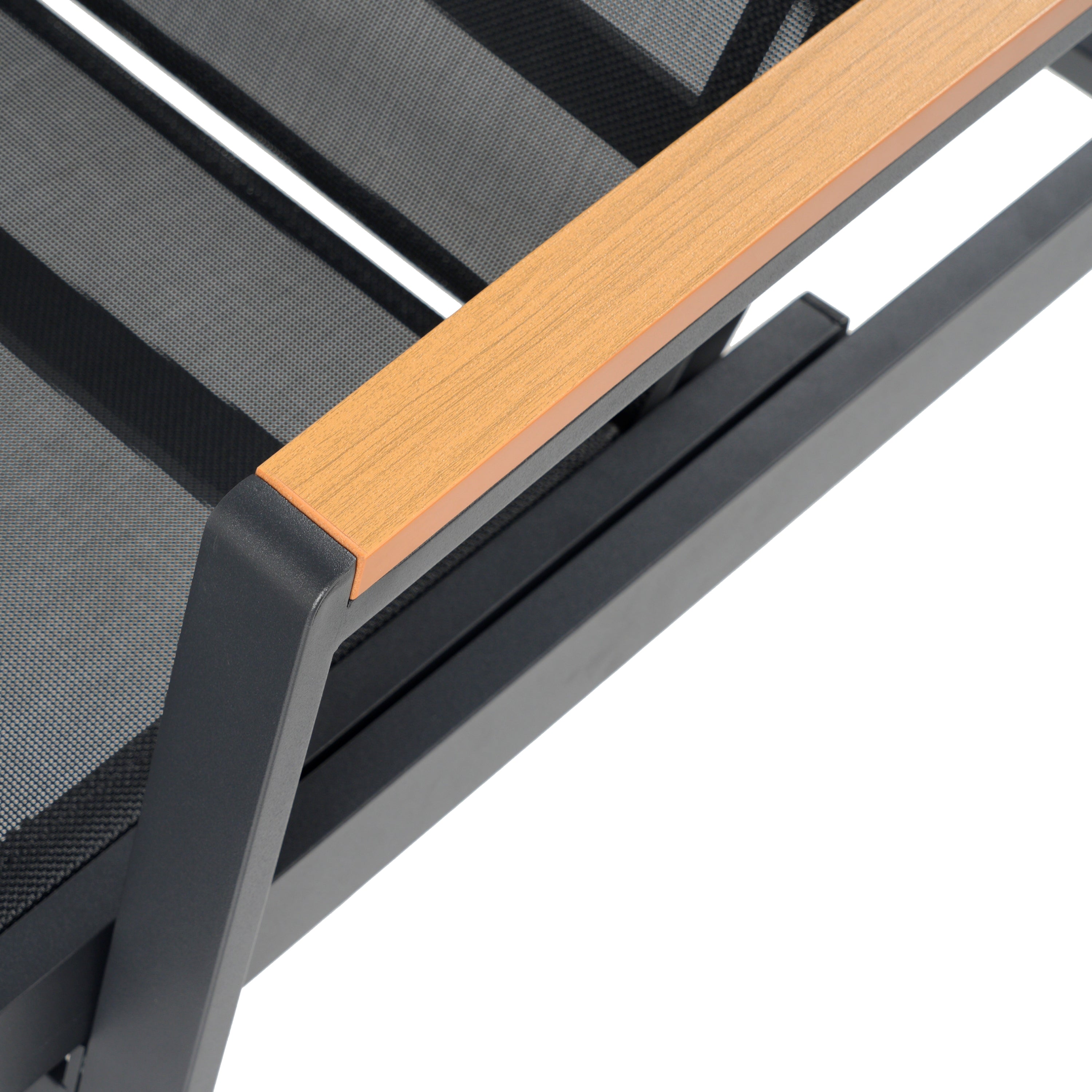Wavellite Outdoor Chaise Lounges with Aluminum Frame and Mesh Seating