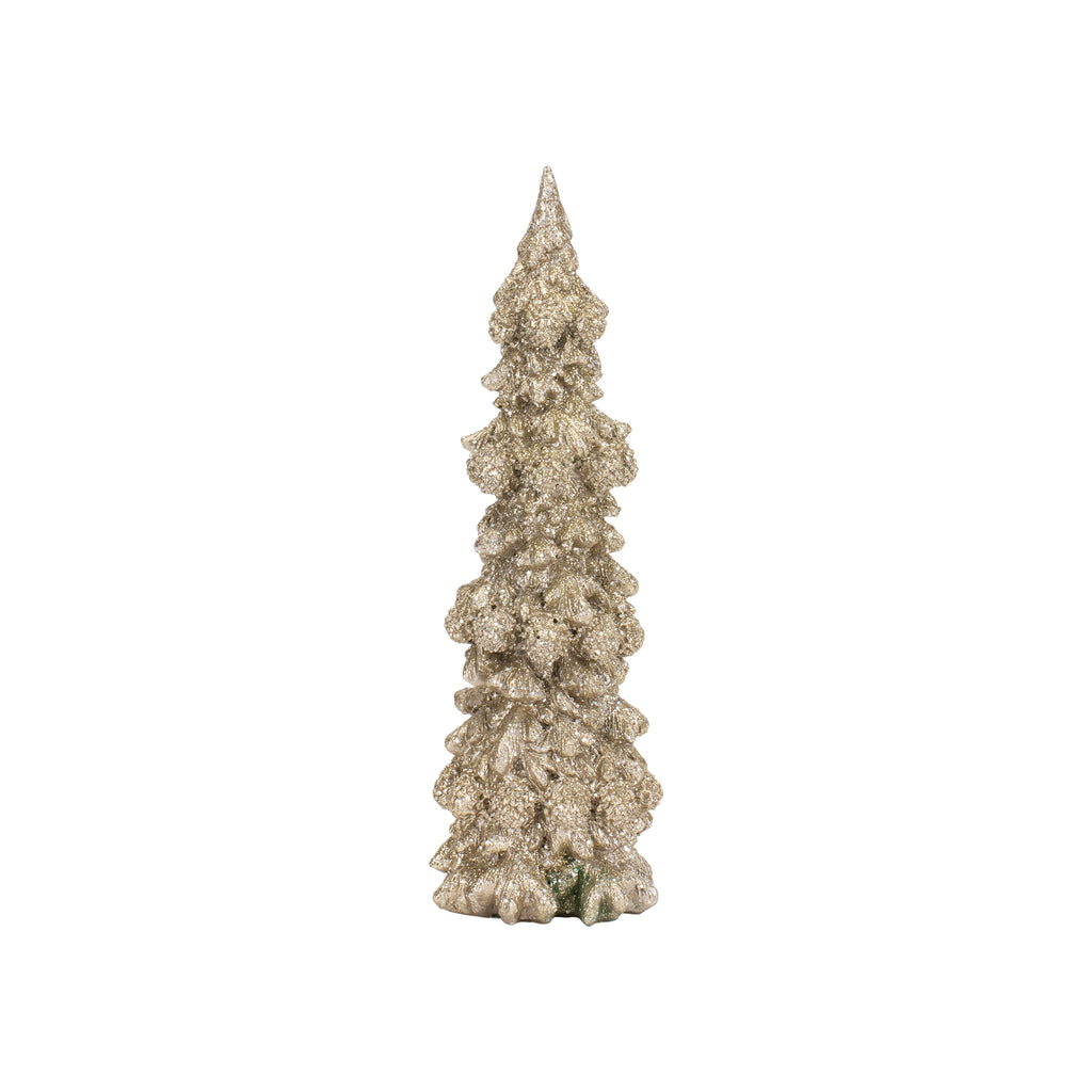 Champagne Glitter Holiday Tree Décor (Set of 4)