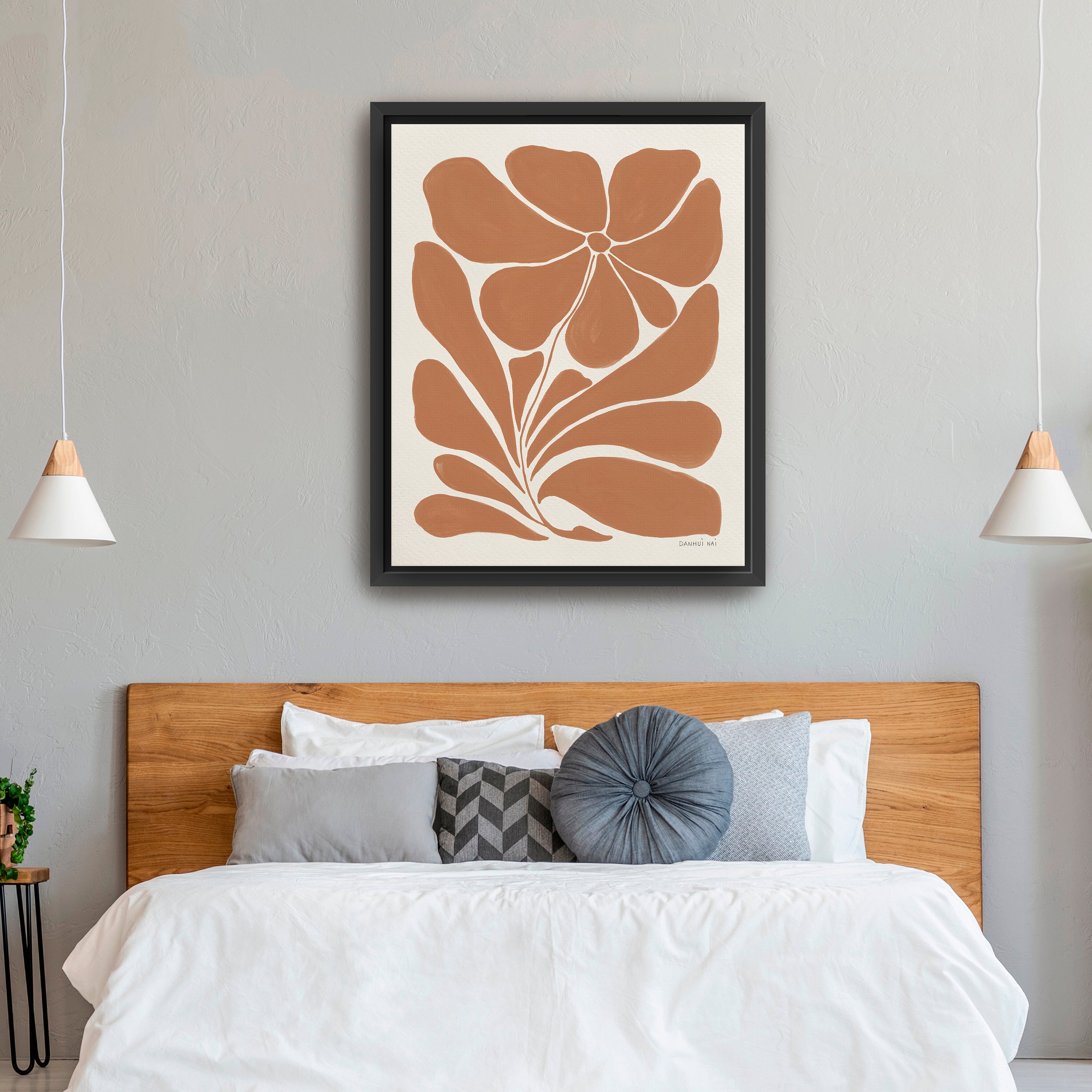Blooming Joy I Terracotta  Canvas Giclee