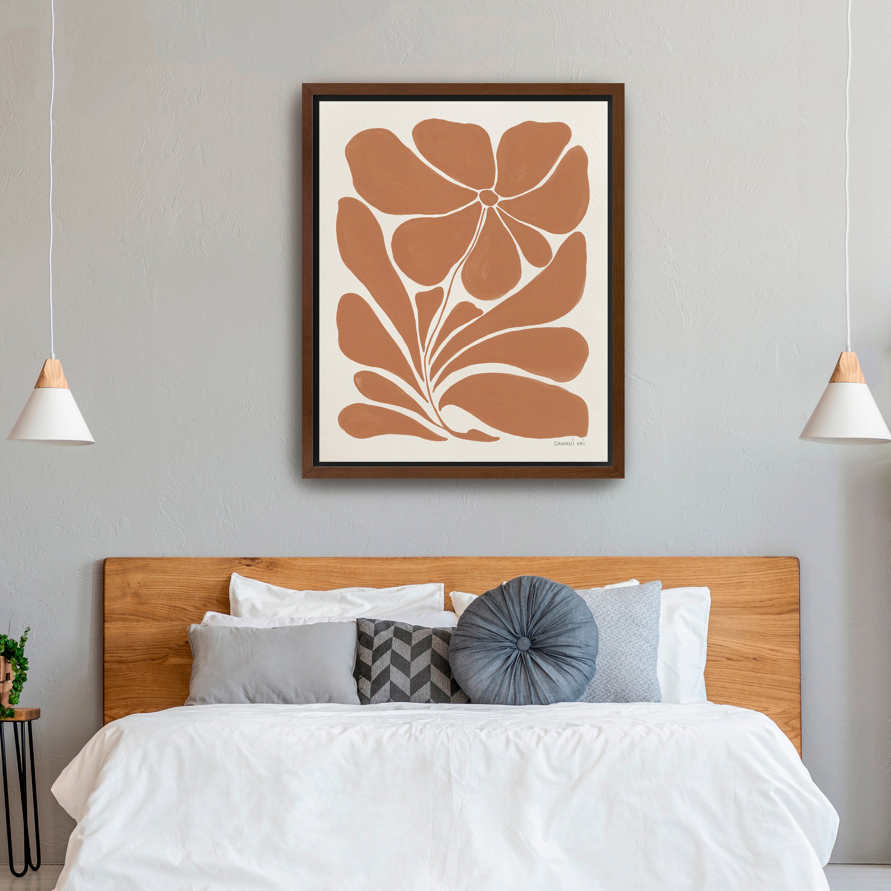 Blooming Joy I Terracotta  Canvas Giclee