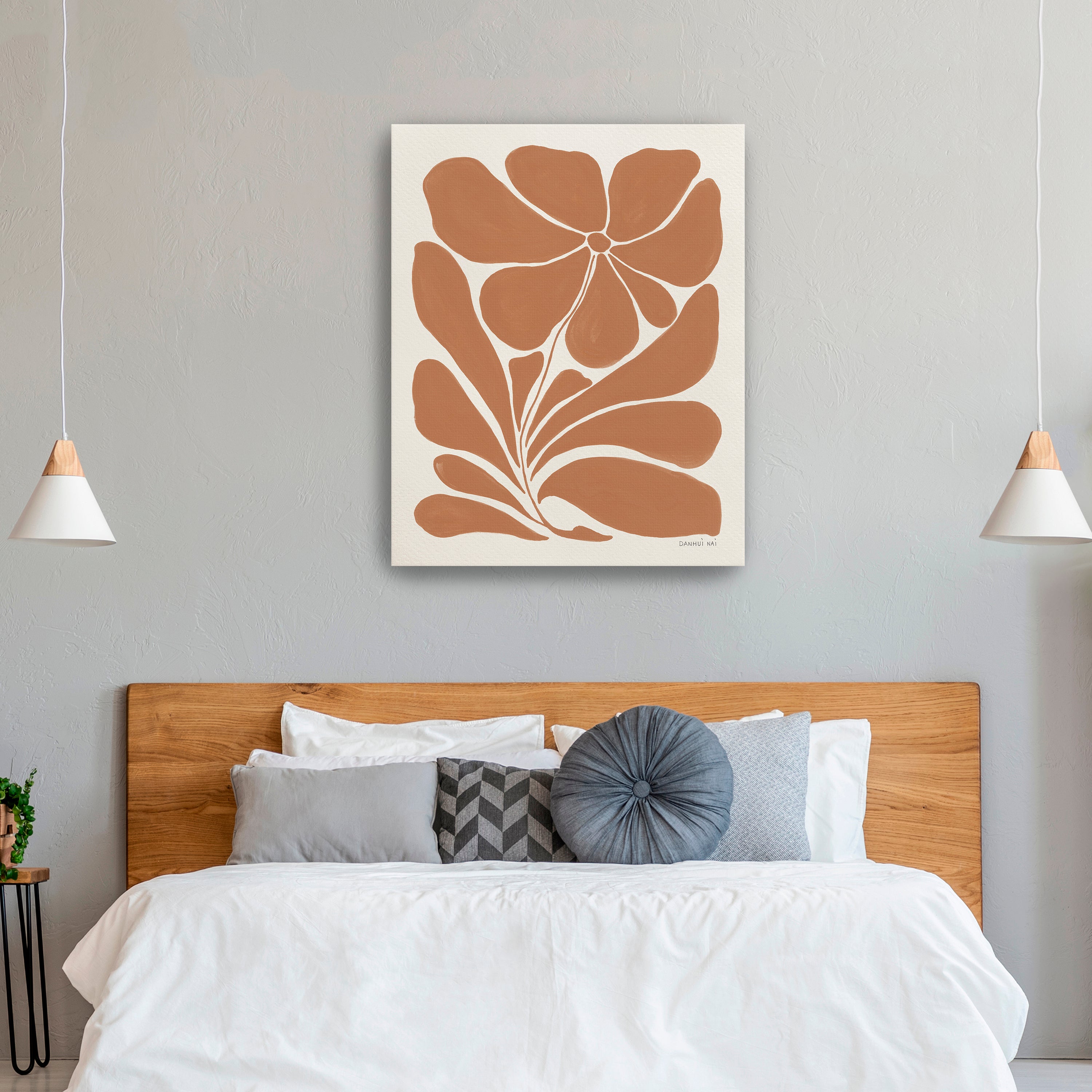 Blooming Joy I Terracotta  Canvas Giclee