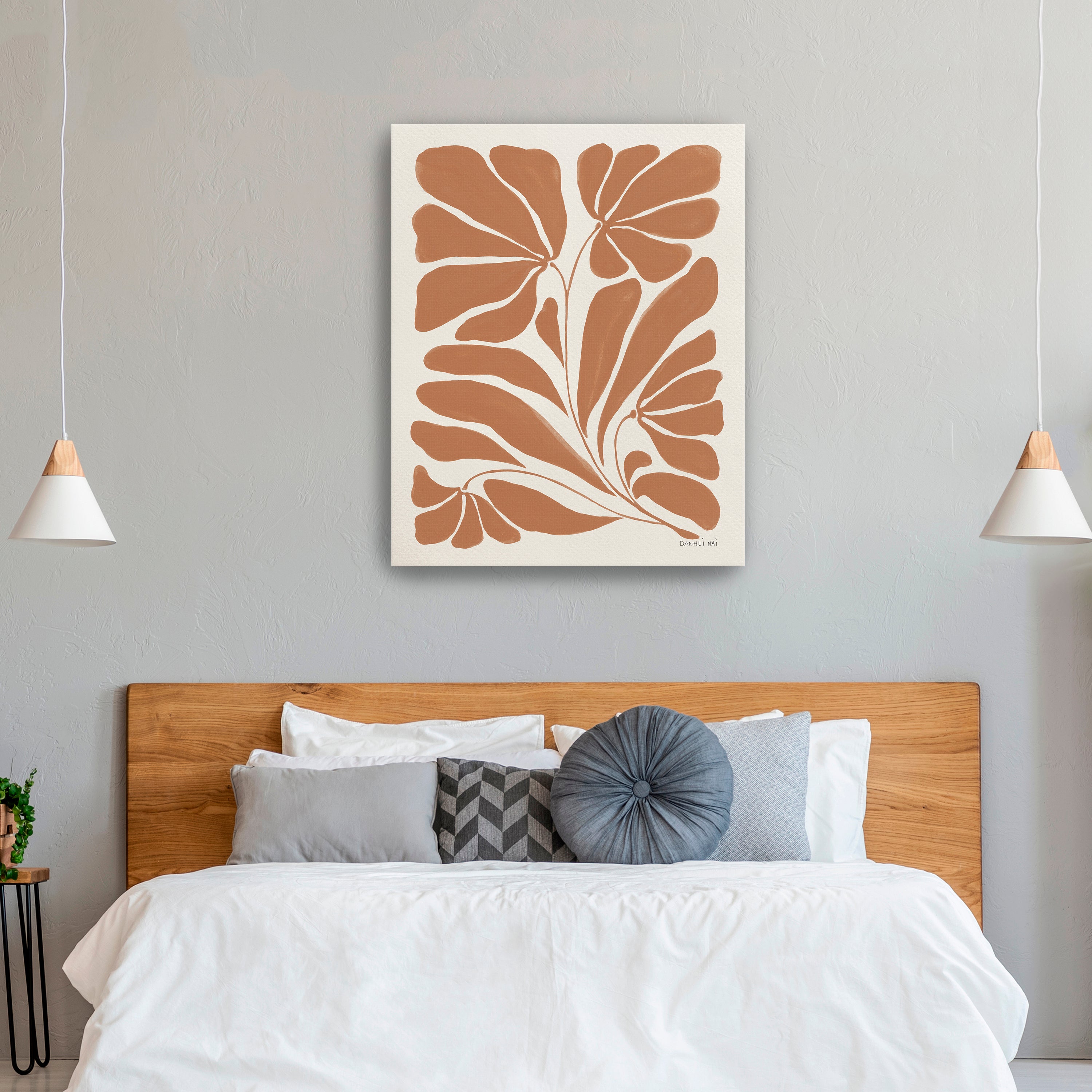 Blooming Joy II Terracotta  Canvas Giclee