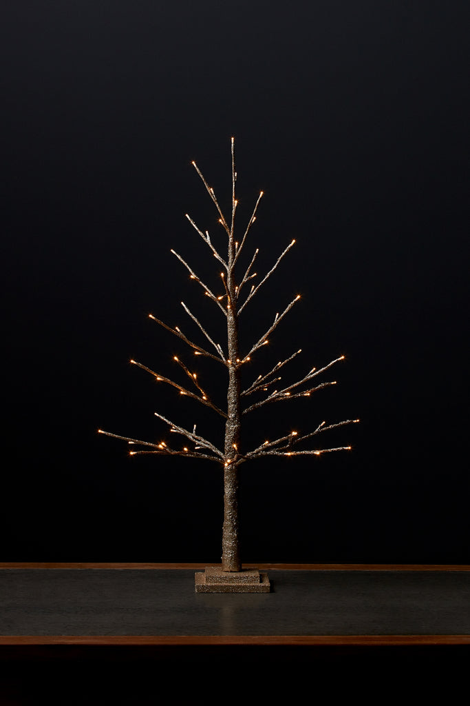 LED Lighted Gold Twig Tree 36"