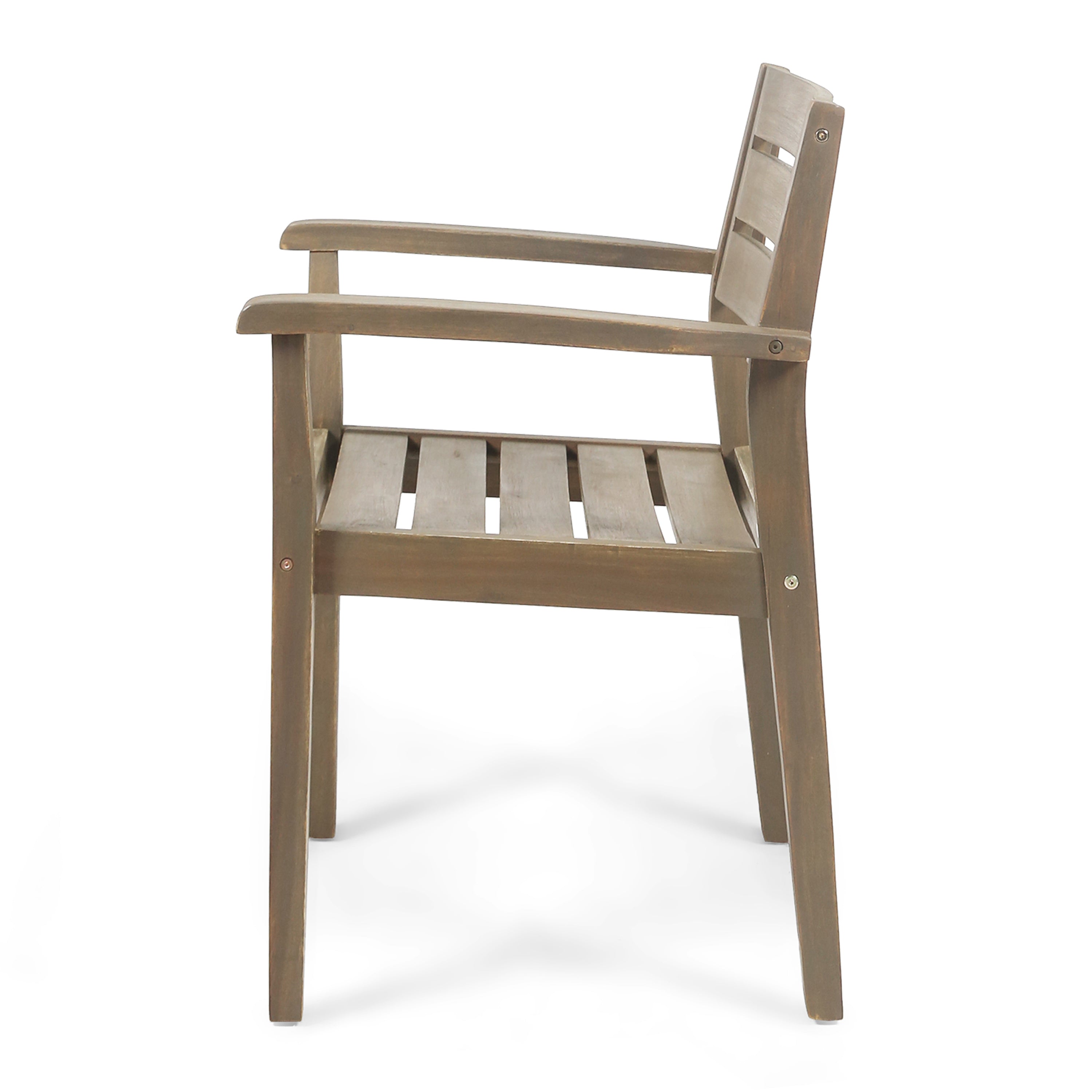Stamford Outdoor Acacia Wood Dining Chairs, Set of 2