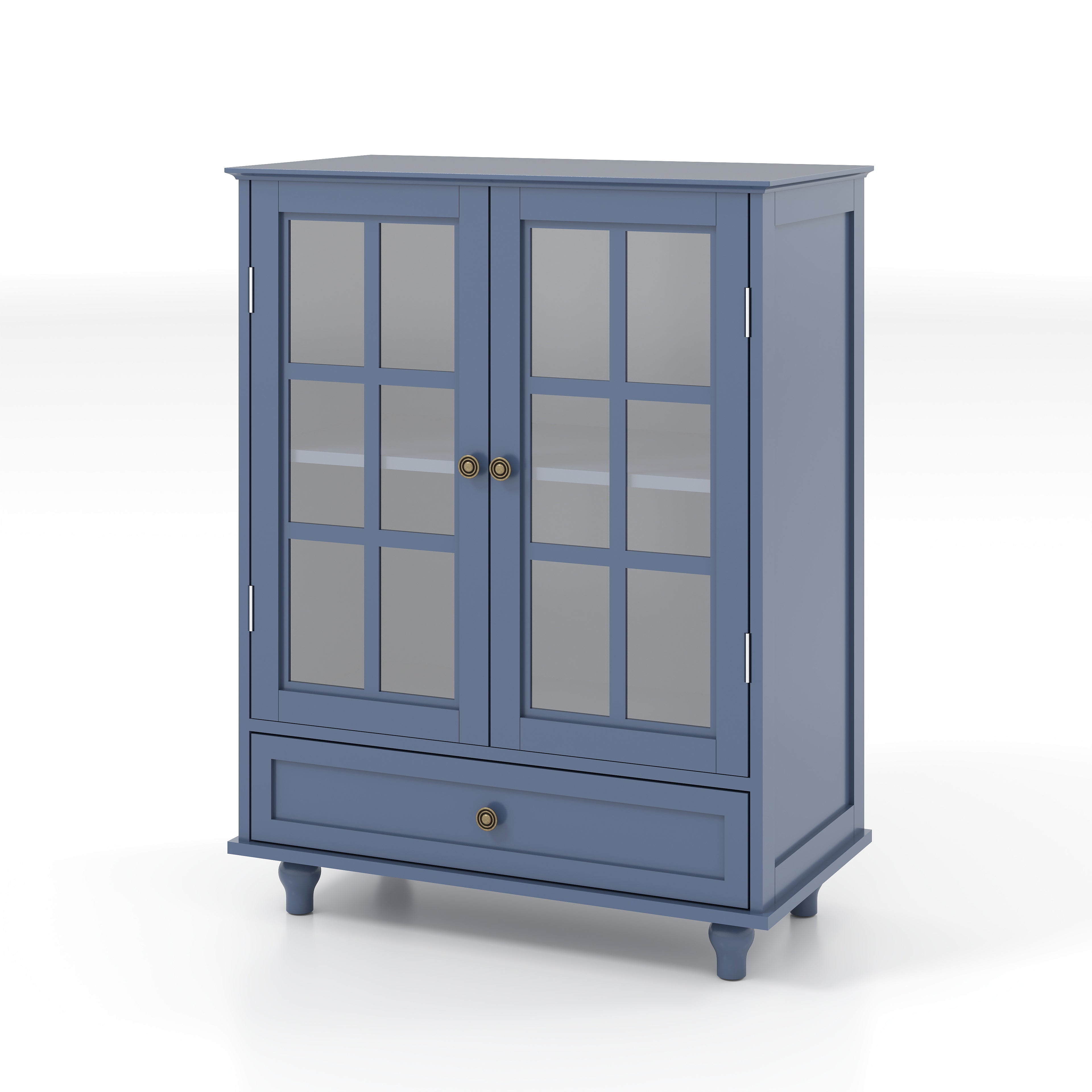 Double Glass Door Accent Cabinet