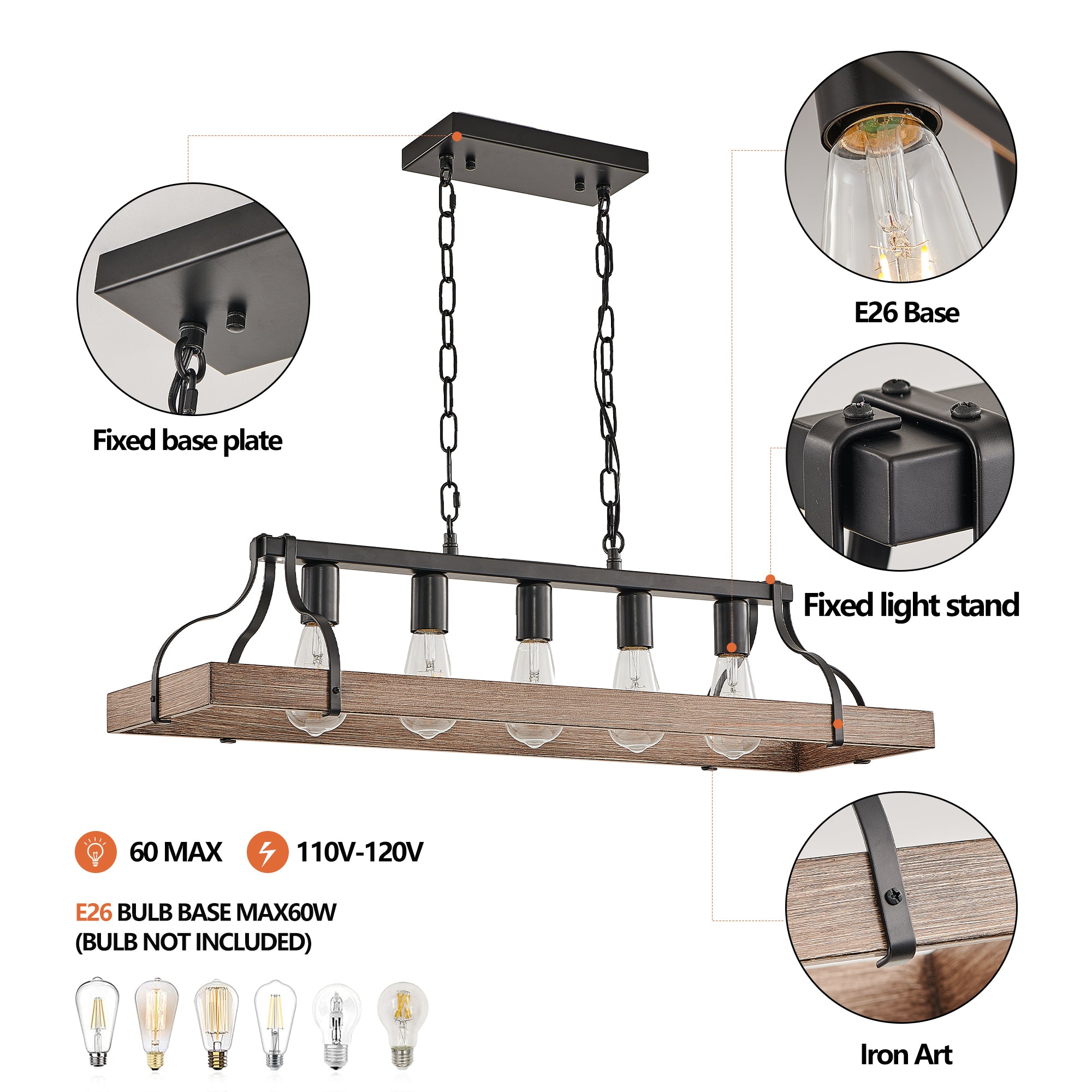 Modern Farmhouse Two-Tone Pendant Light