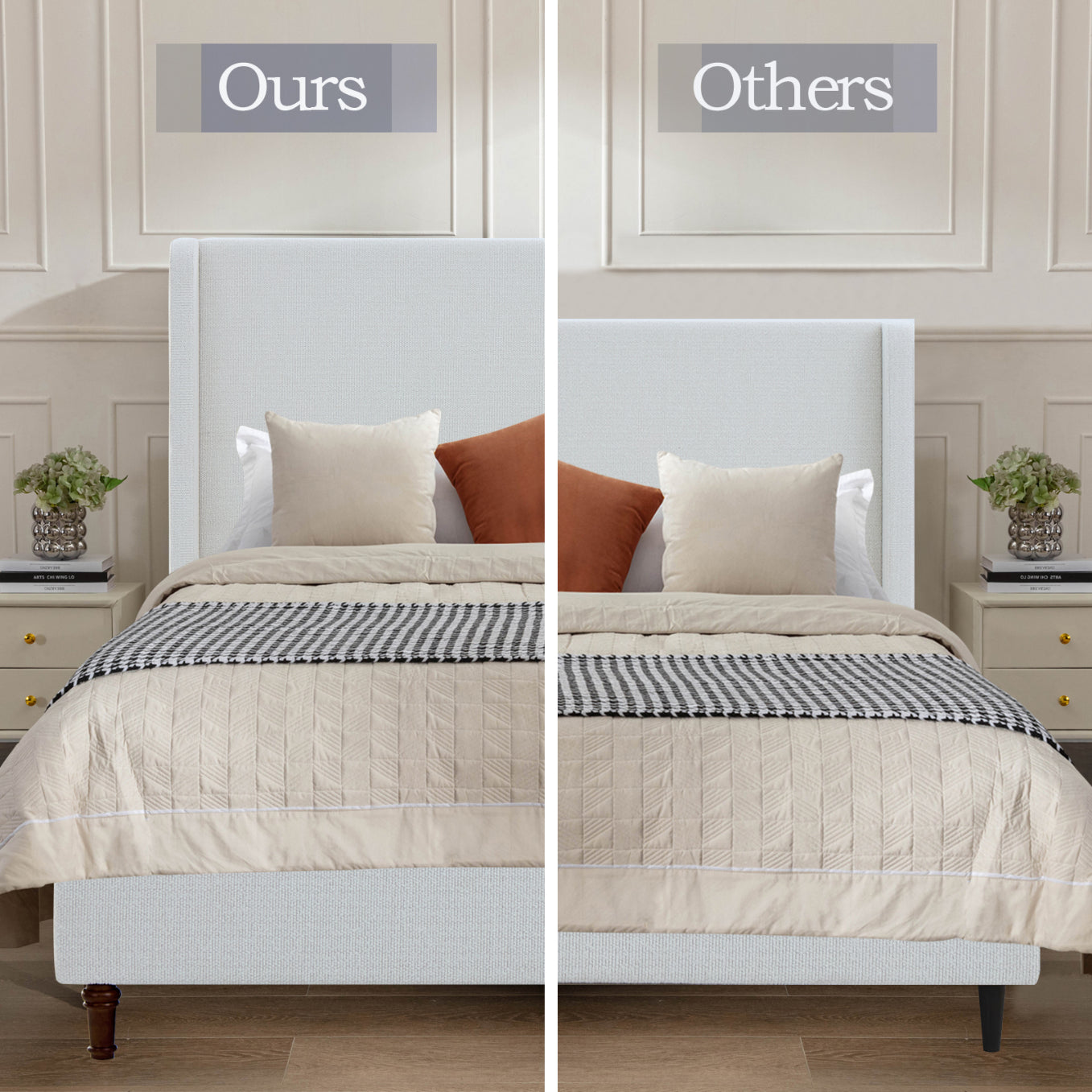 Harper Tall Headboard Upholstered Bed