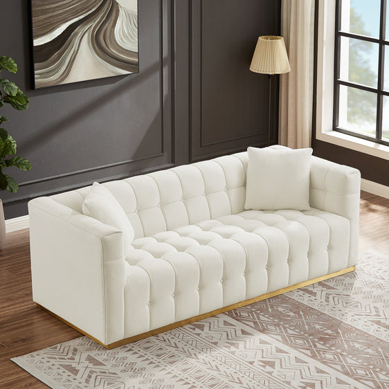 85" Boucle Fabric Sofa by Ashcroft Furniture - Sofas