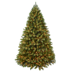 7.5 ft Pre-lit Middlebury Spruce Artificial Christmas Tree with Clear Lights & Metal Stand