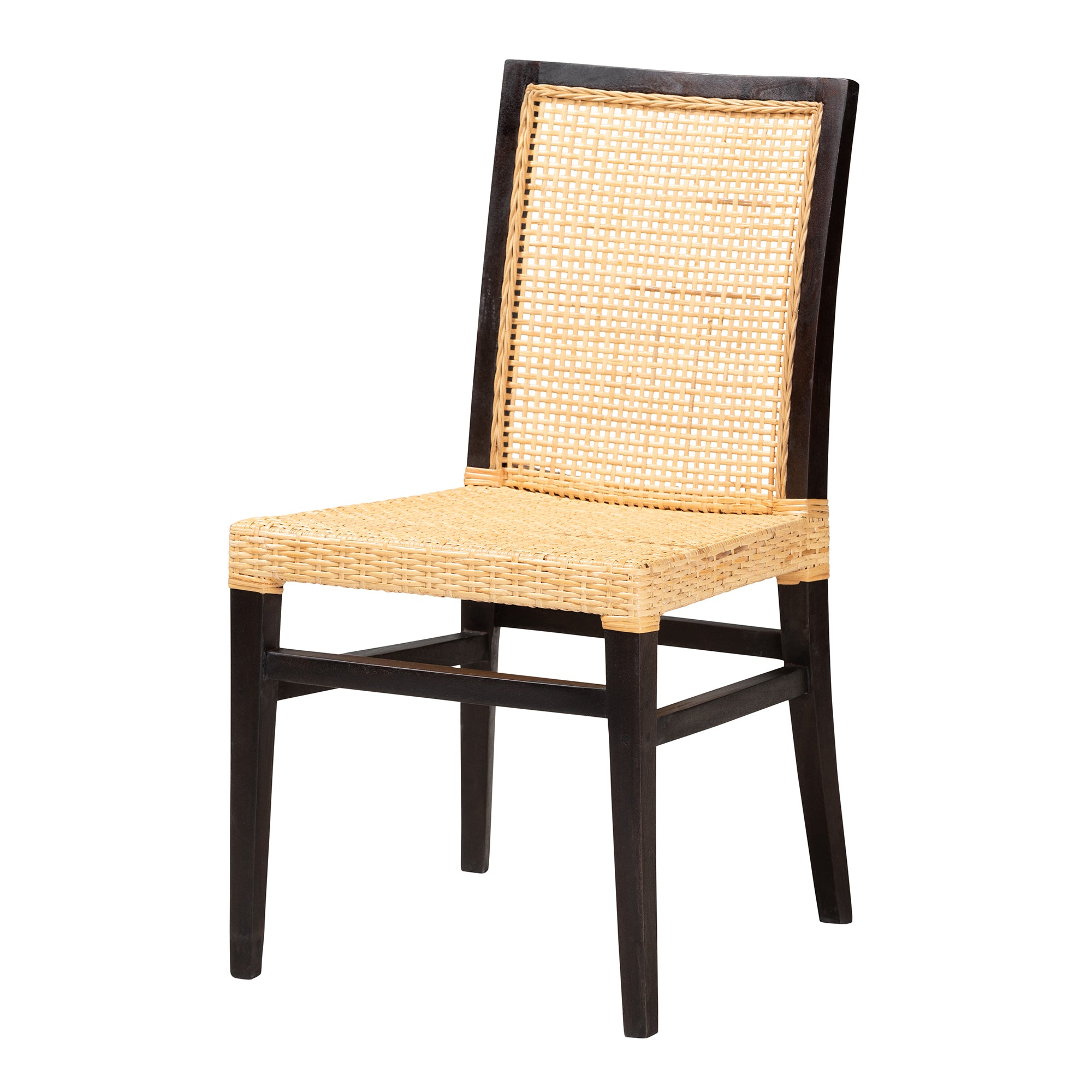 Lingga Armless Woven Rattan Dining Chair