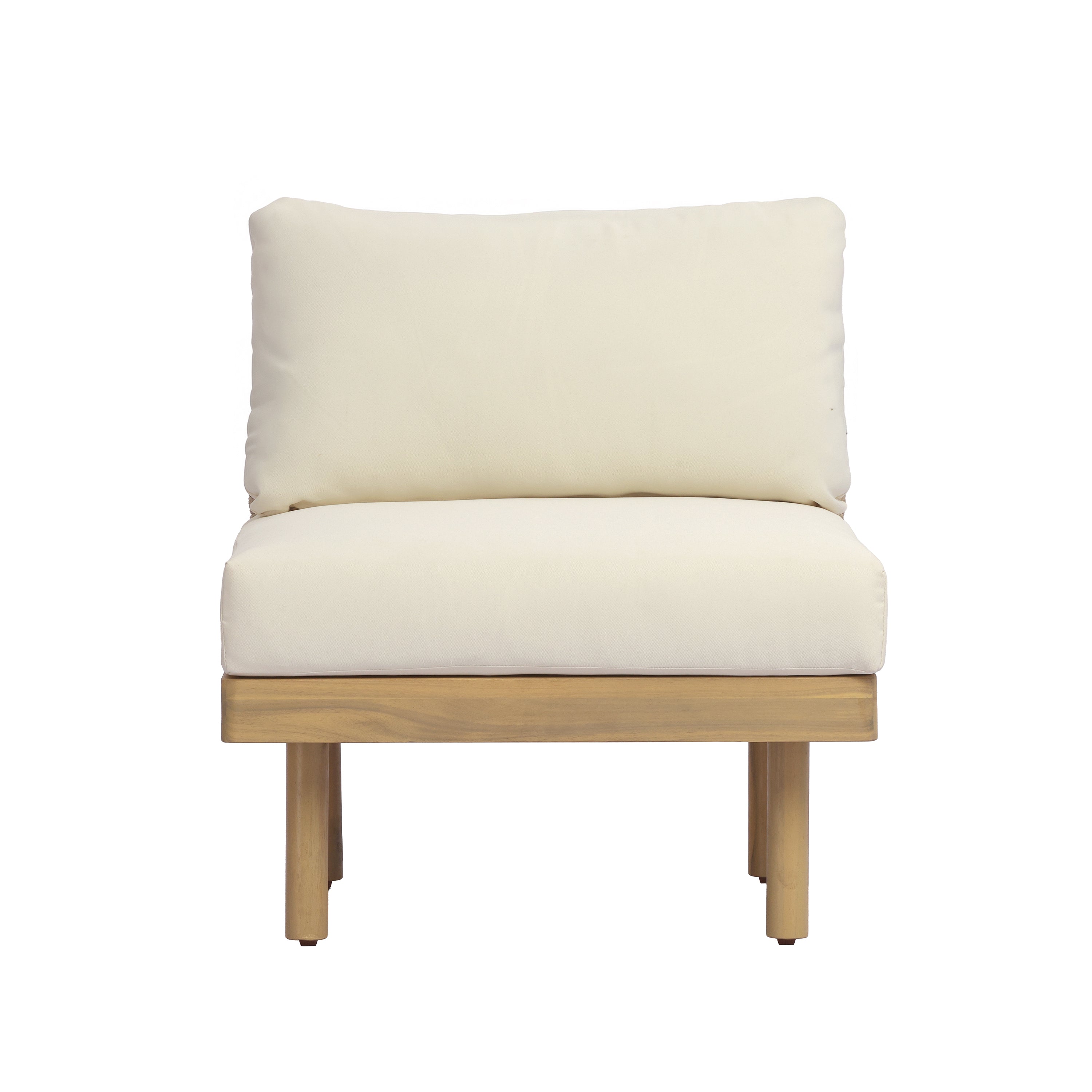 Sebastian 7-Piece Acacia Wood Outdoor Sectional Sofa Set