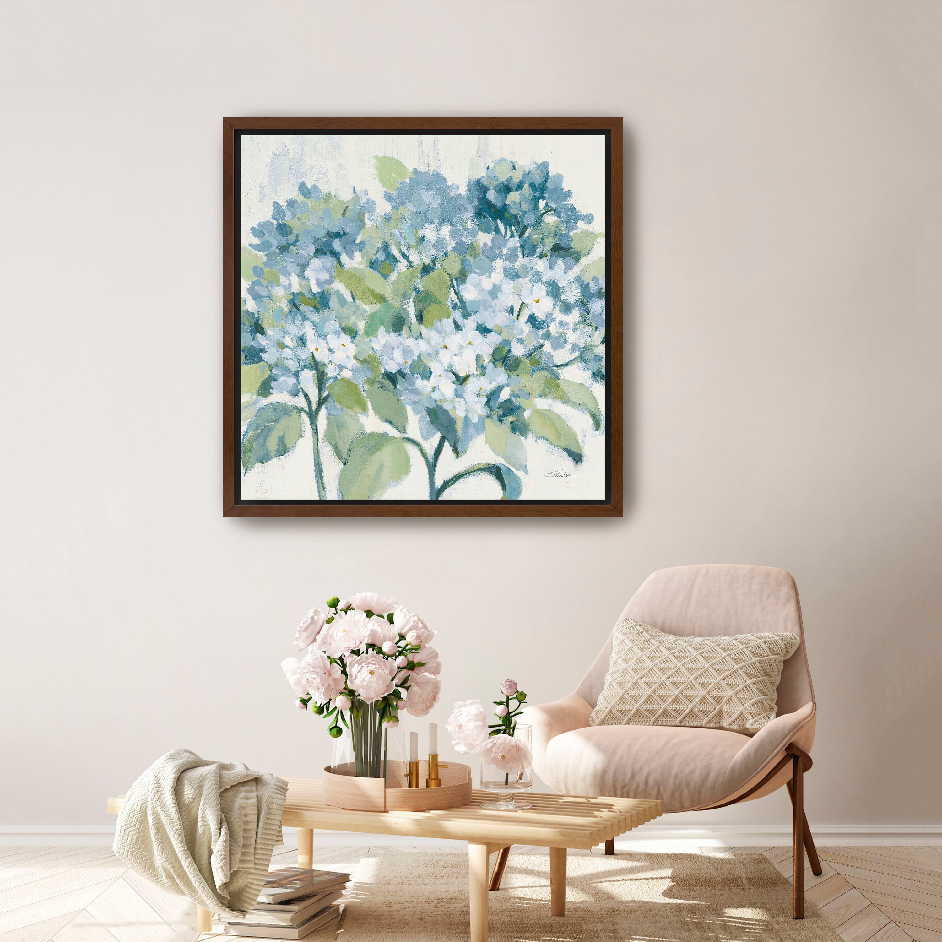 Romantic Hydrangeas Canvas Giclee
