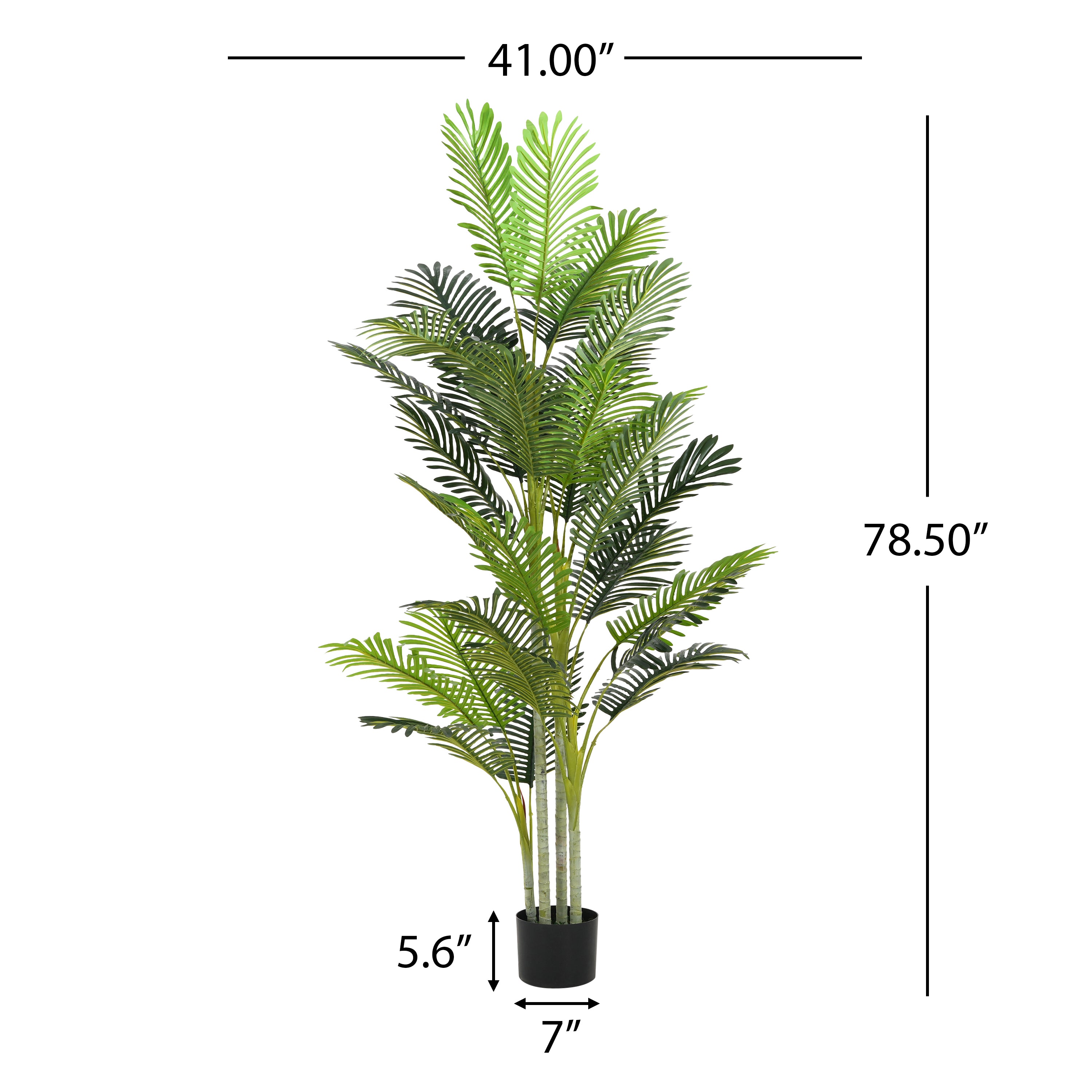 Faux Palm Tree With Pot, Set of 2