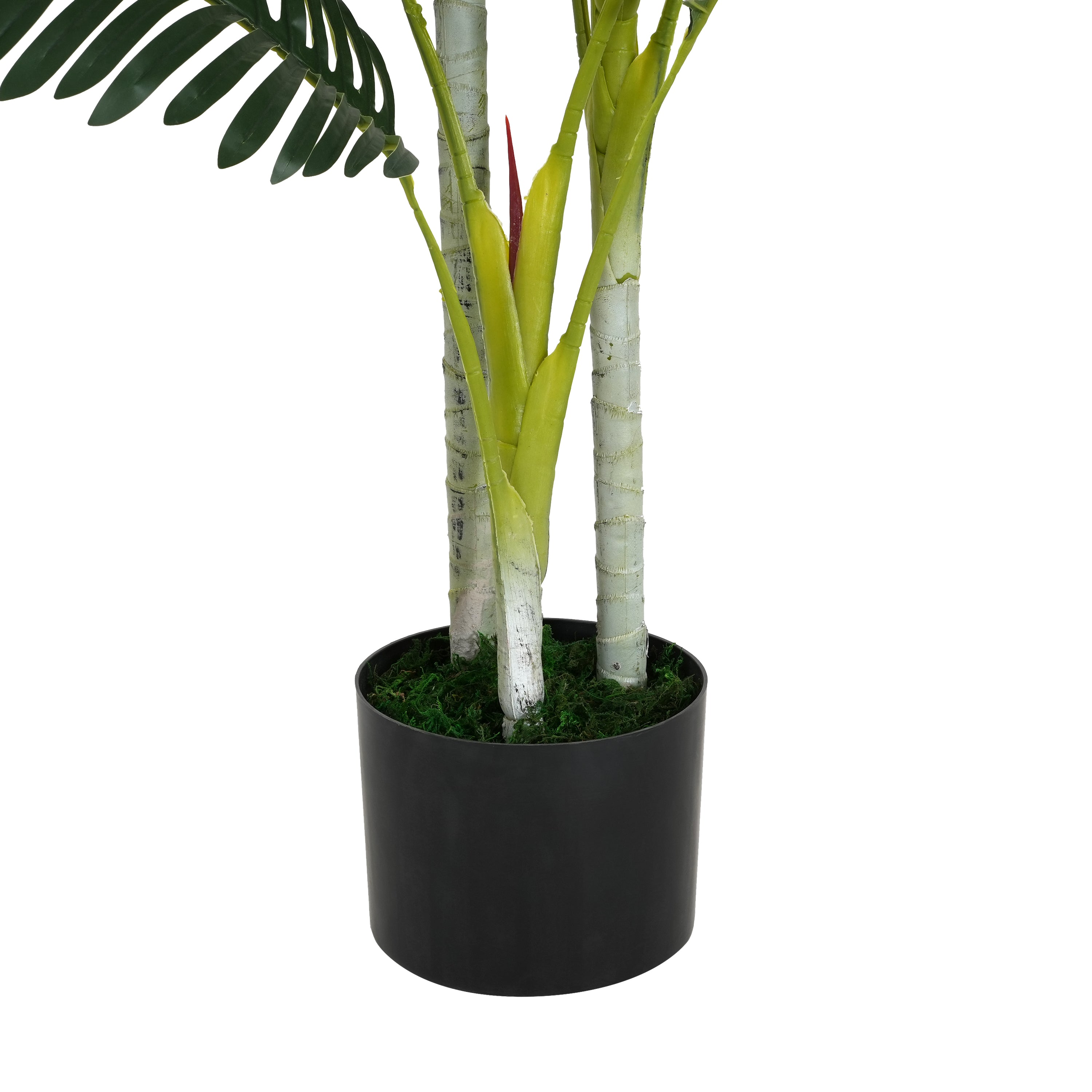 61" Artificial Palm Tree with Black Plastic Pot, Set of 2