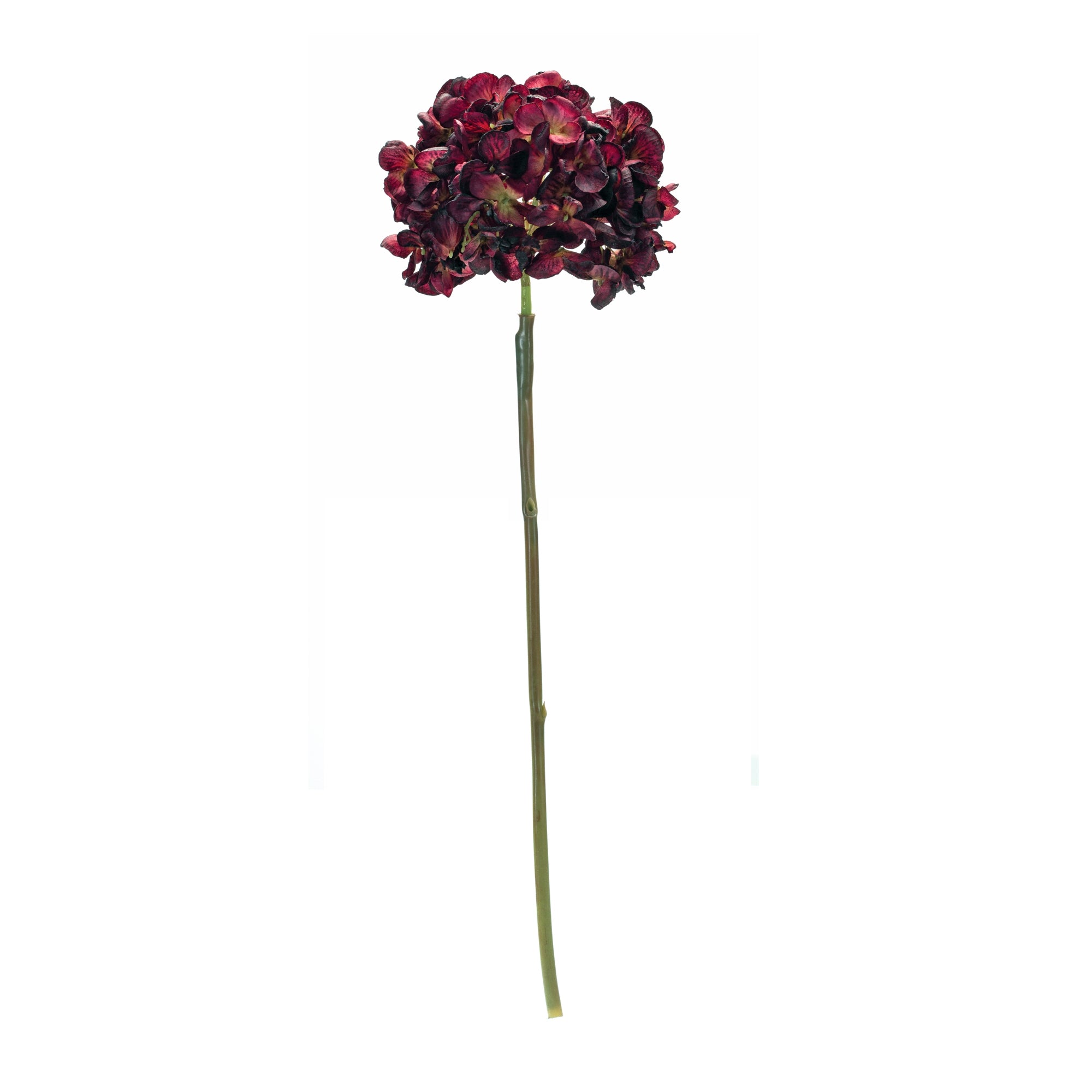 Deep Red Hydrangea Flower Stem, Set of 2