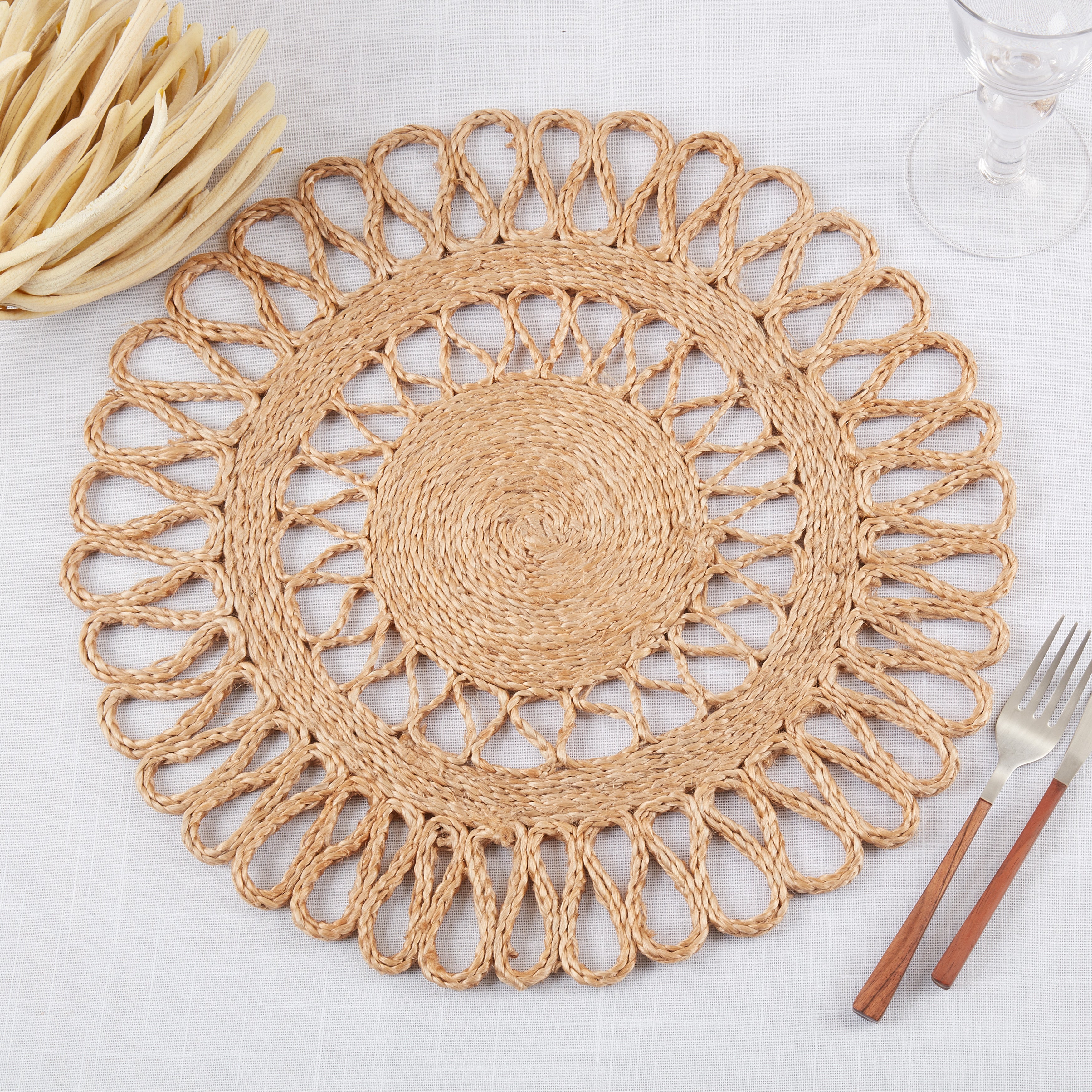 Loopy Jute Table Placemat, Set of 4