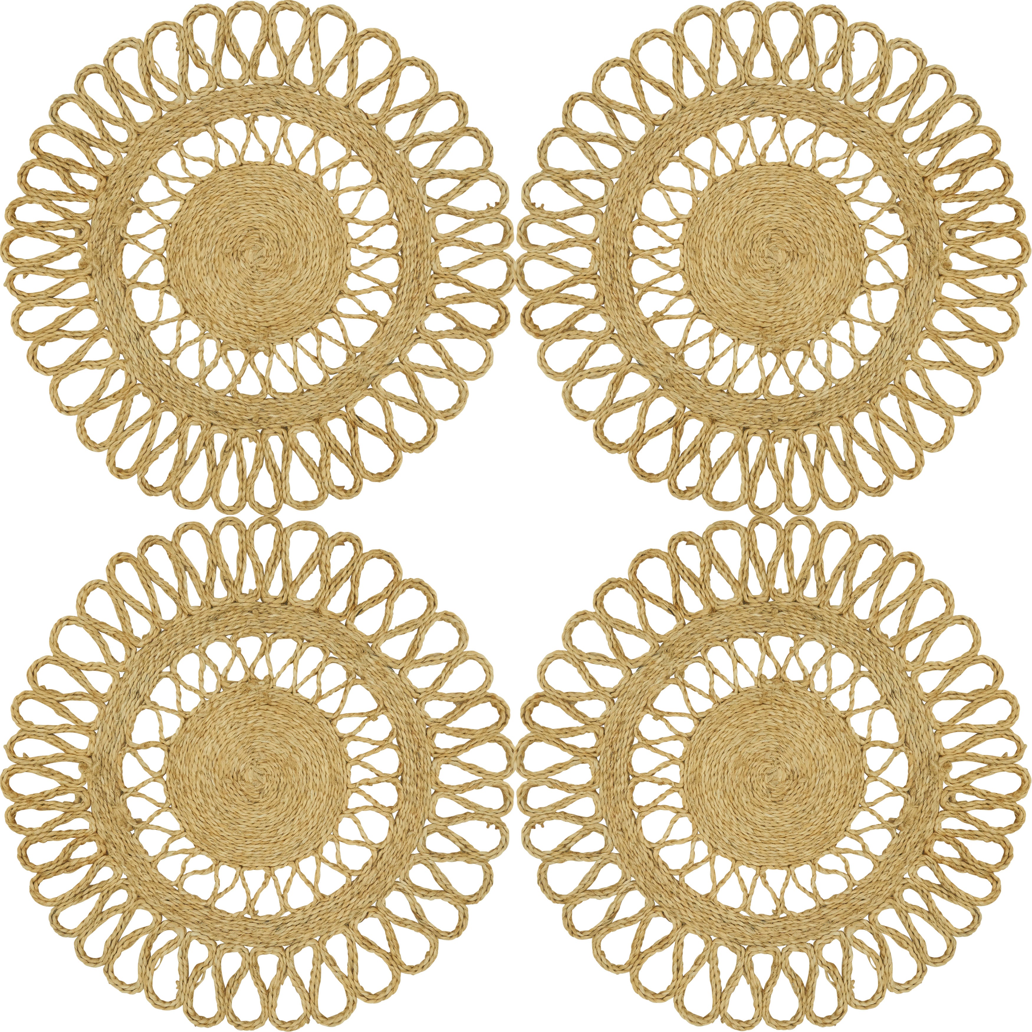 Loopy Jute Table Placemat, Set of 4