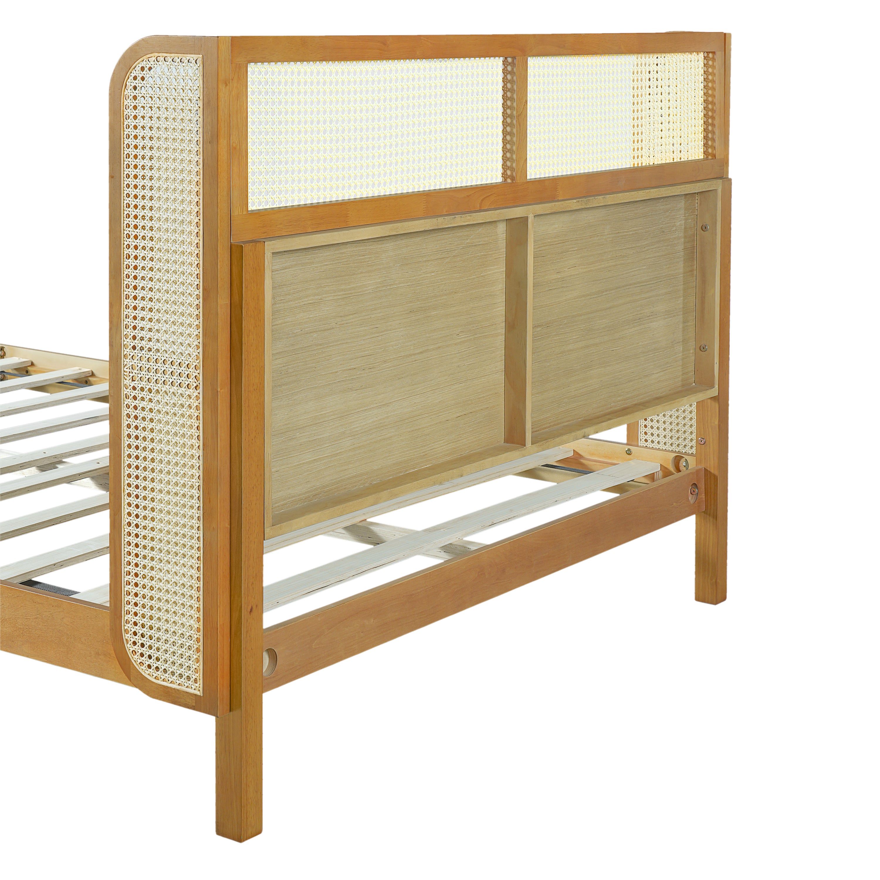 Premium Rubber Wood Platform Bed Frame