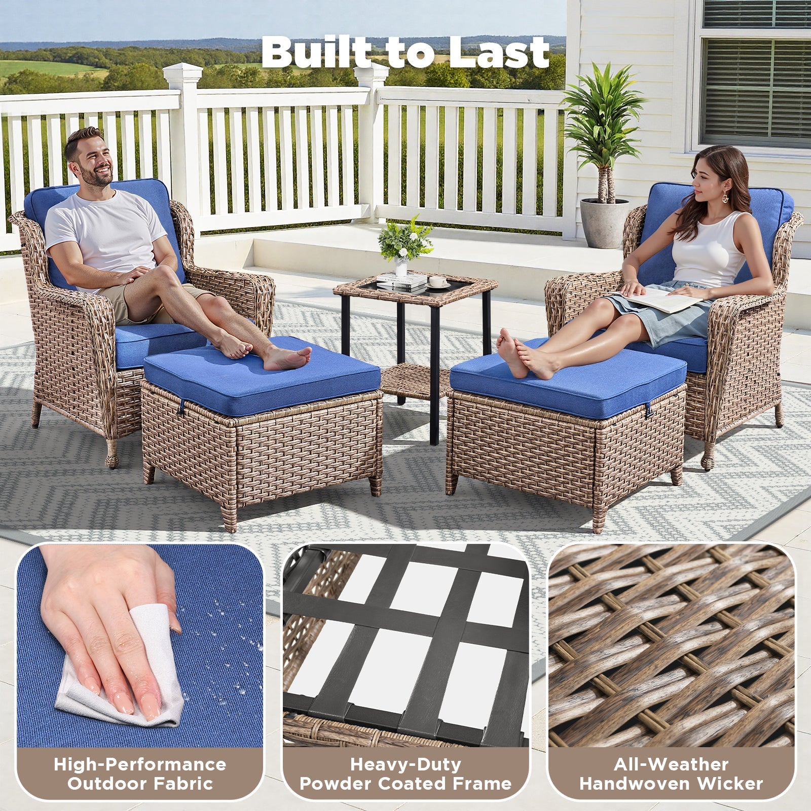 Avery 5 Piece Outdoor Lounge Set