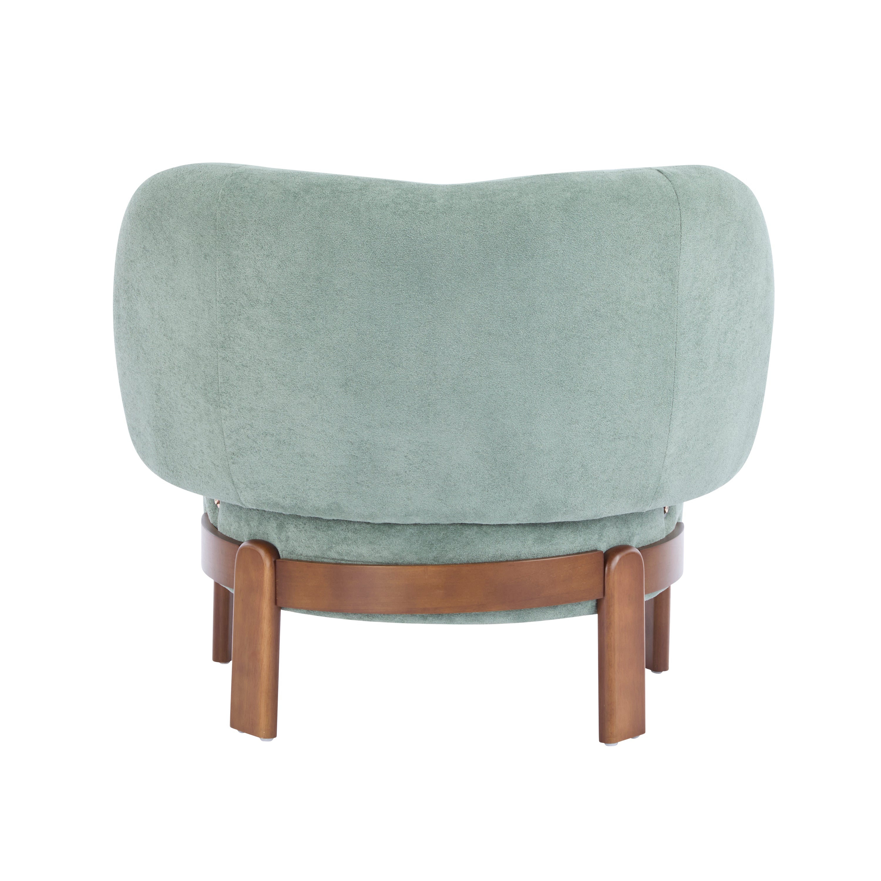 Modern Cozy Wingback Accent Arm Chair with Wooden Feet