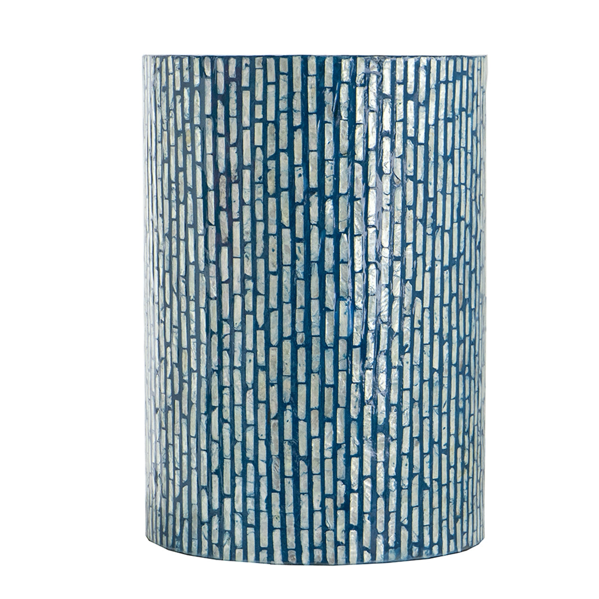 Blue Capiz Accent Stool/Table