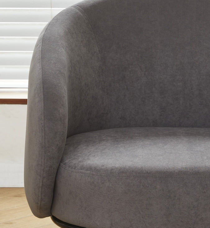 Corduroy Accent Chair with Gold Metal Legs, Modern Upholstered Armchair, Comfy Barrel Chair for Living Room Bedroom