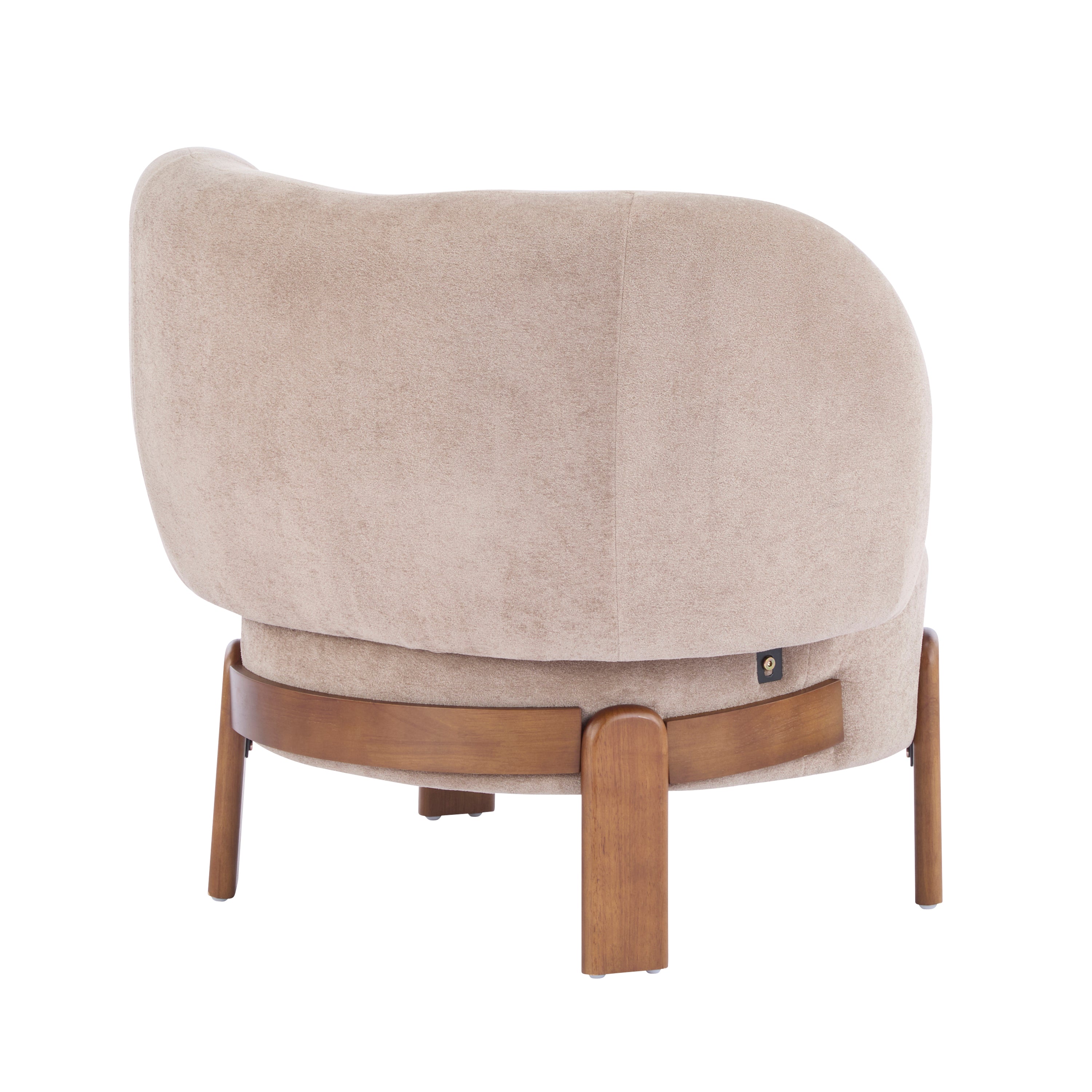 Modern Cozy Wingback Accent Arm Chair with Wooden Feet