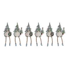 Pine Tree Gnome Shelf Sitter Figurine (Set of 6)
