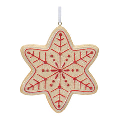 Gingerbread Snowflake Cookie Ornament (Set of 12)