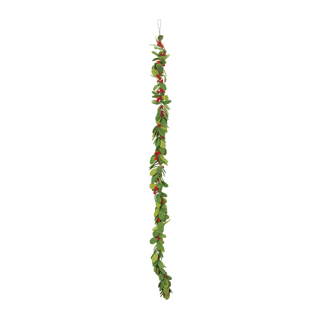 Fabric-Mistletoe-String-Garland-(Set-of-2)-Faux-Florals