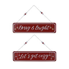Merry-&-Bright-and-Let's-Get-Cozy-Sign-(Set-of-2)-Wall-Art