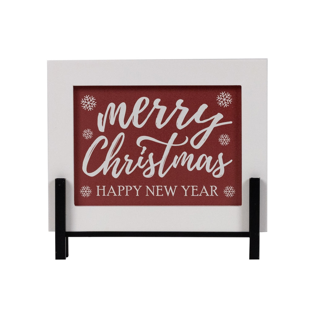 Merry Christmas/Happy New Year Sign 8.5"