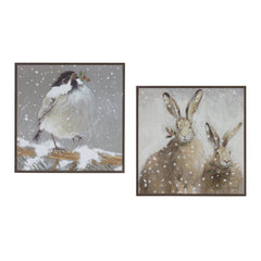 Framed-Winter-Animal-Wall-Art-(Set-of-2)-Wall-Art