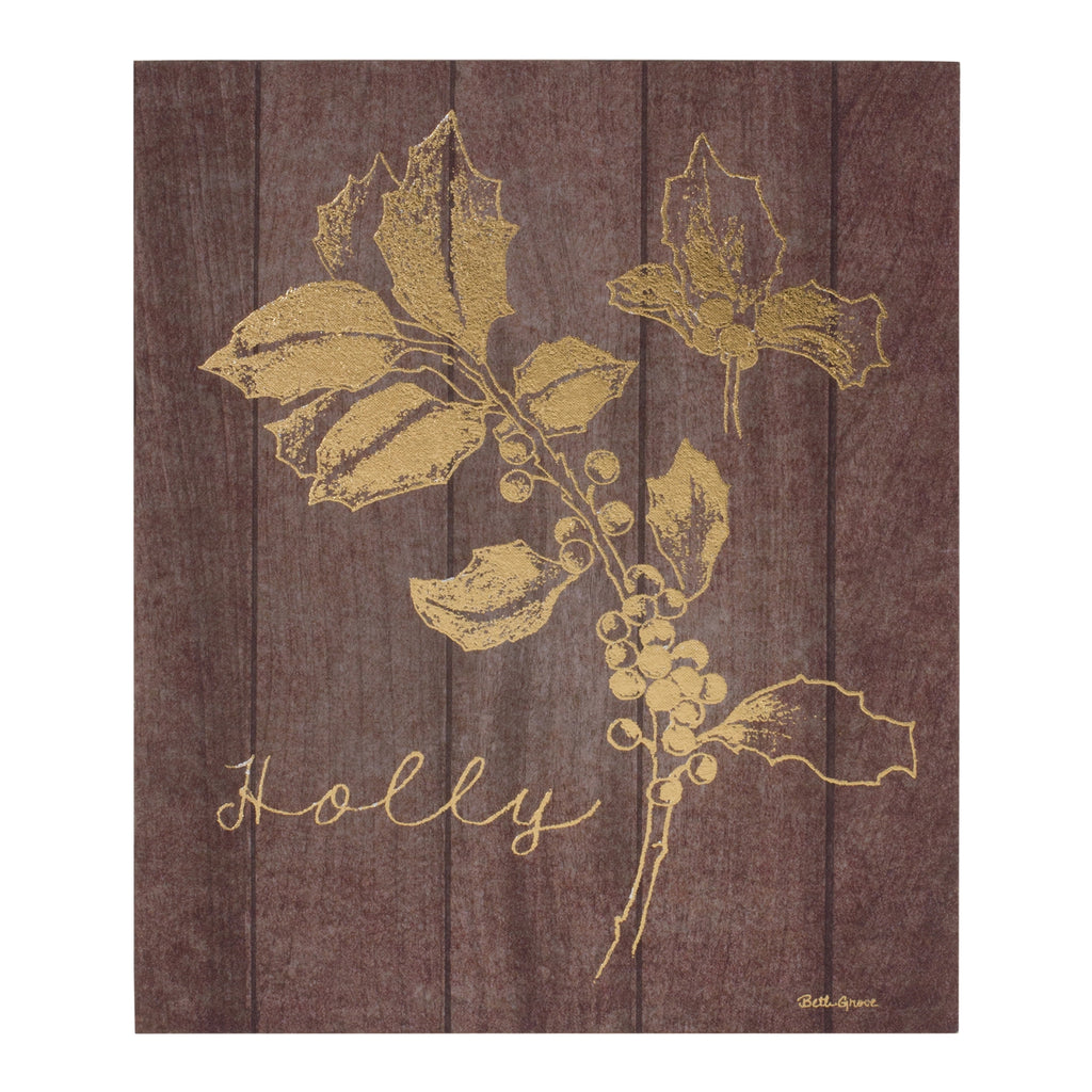 Laurel and Holly Plaque (Set of 2)