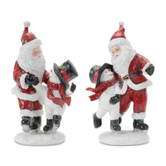 Skating-Santa-and-Snowman-Figurine-(Set-of-2)-Decor