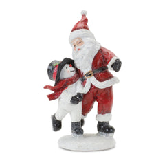 Skating Santa and Snowman Figurine (Set of 2)