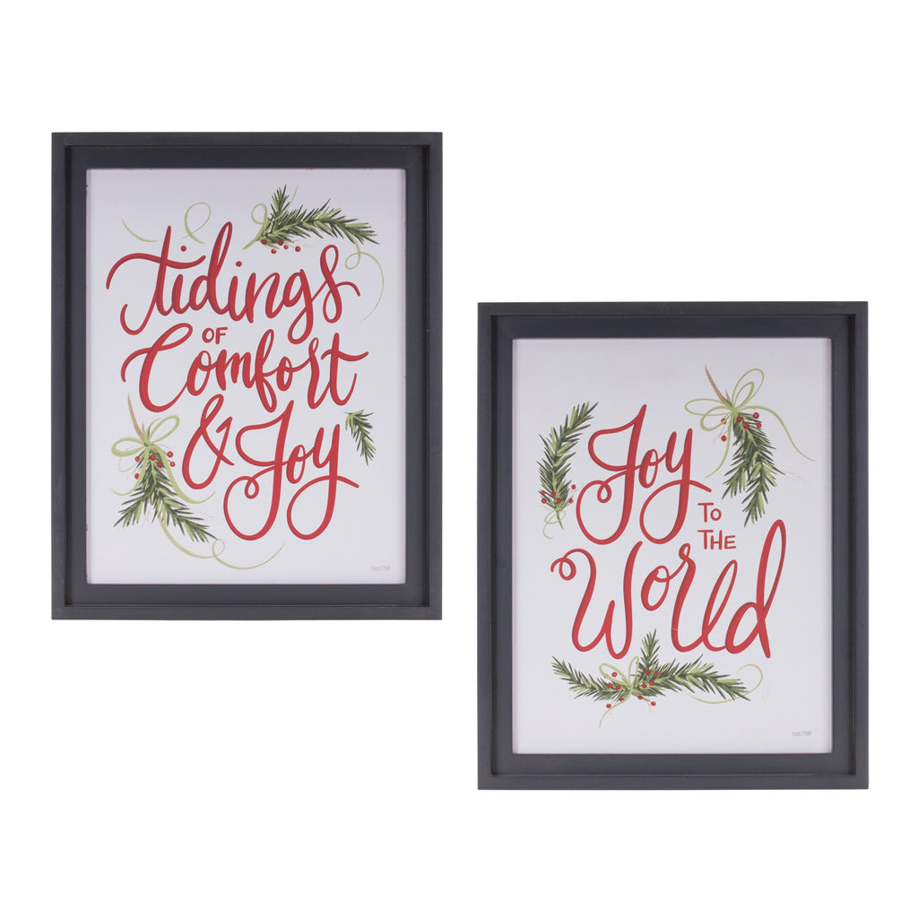 Framed-Holiday-Sentiment-Sign-(Set-of-2)-Wall-Art