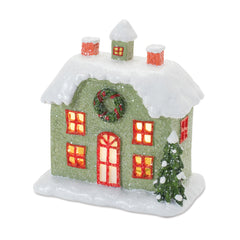 Lighted Winter Village Houses (Set of 2)