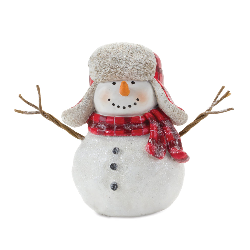 Snowman with Scarf Figurine (Set of 4)